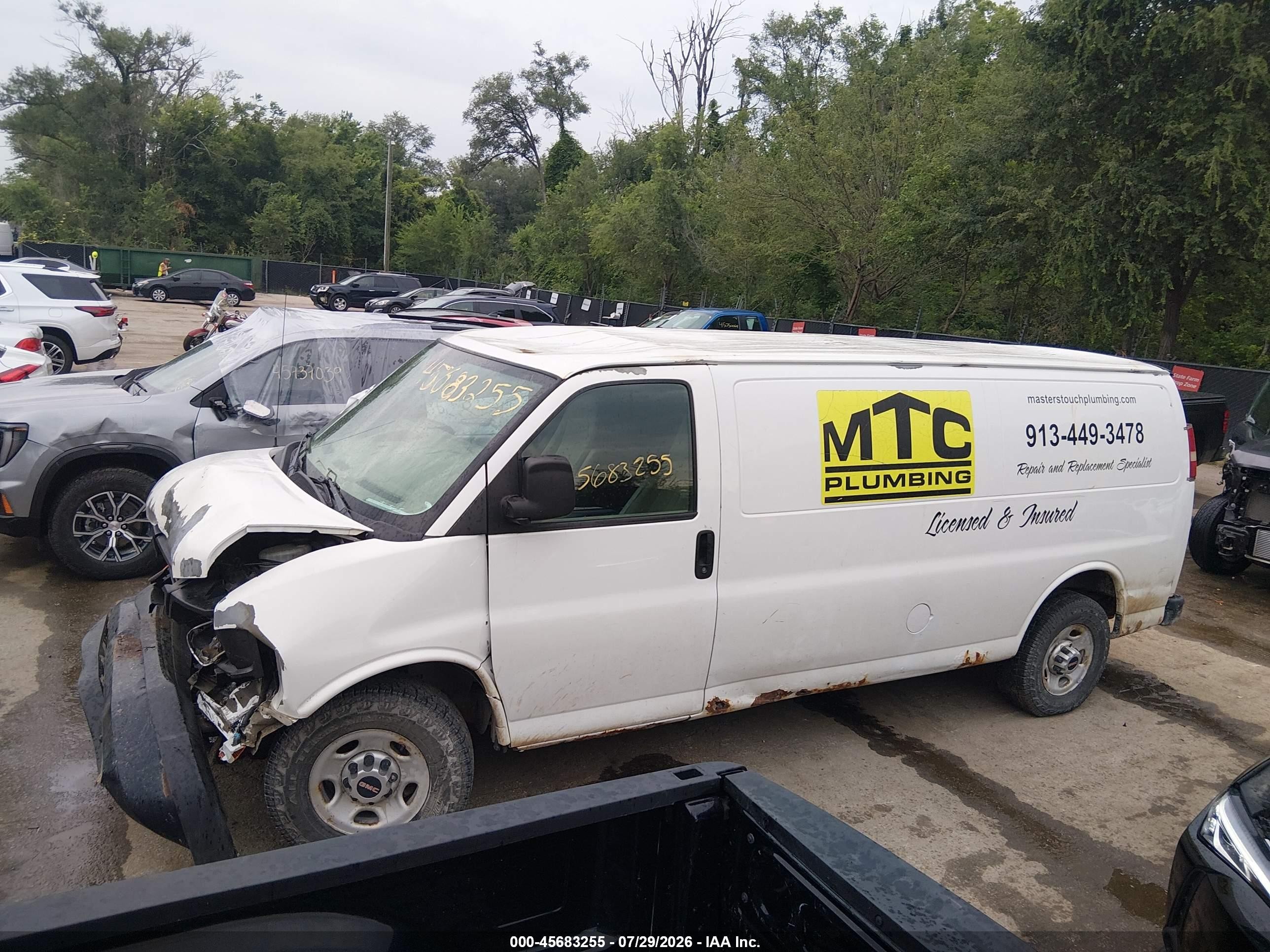 2010 Gmc Savana 2500 Work Van White vin: 1GTZGGBA1A1182711