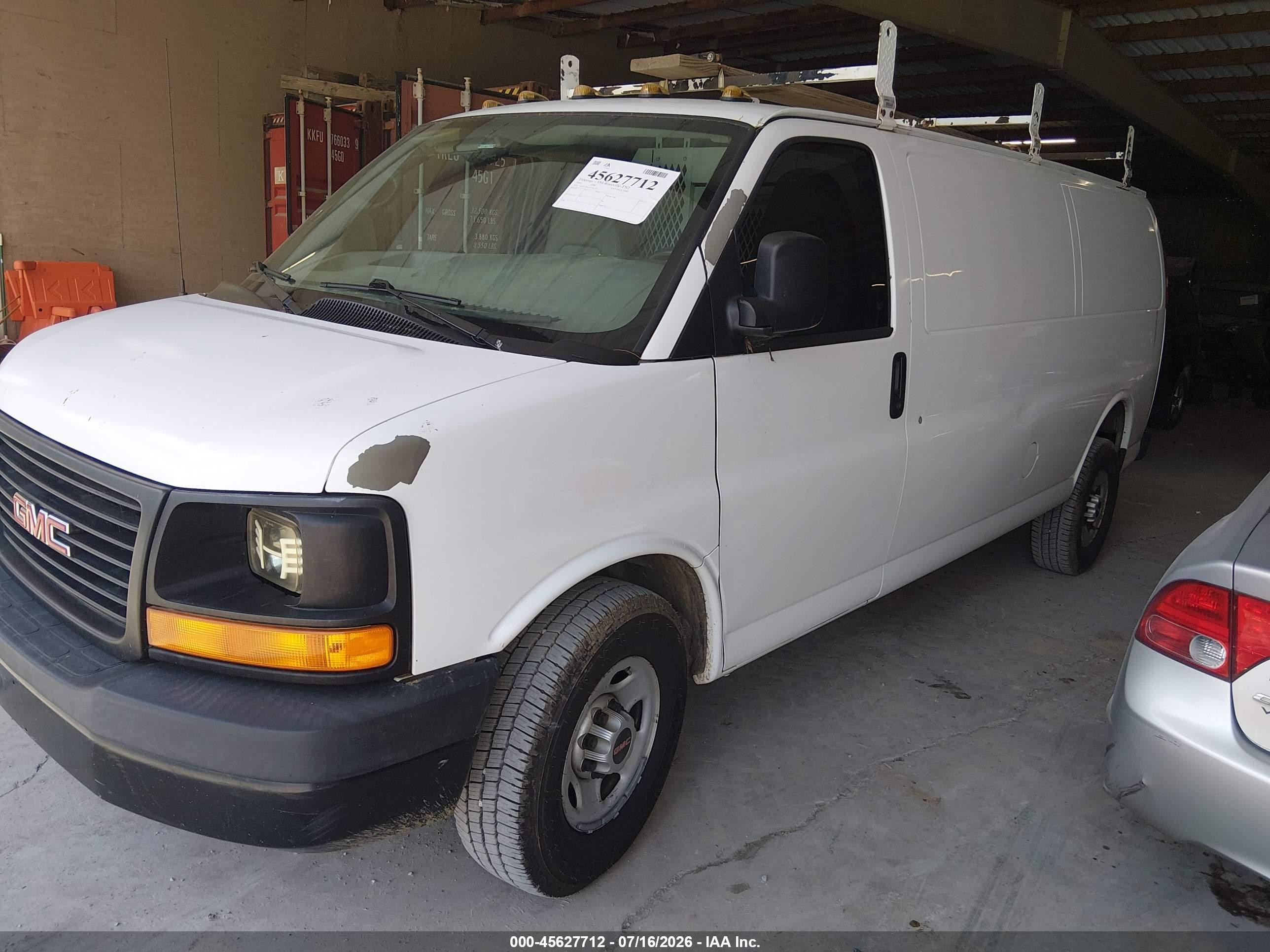2010 Gmc Savana 2500 Work Van White vin: 1GTZGGBA3A1181253