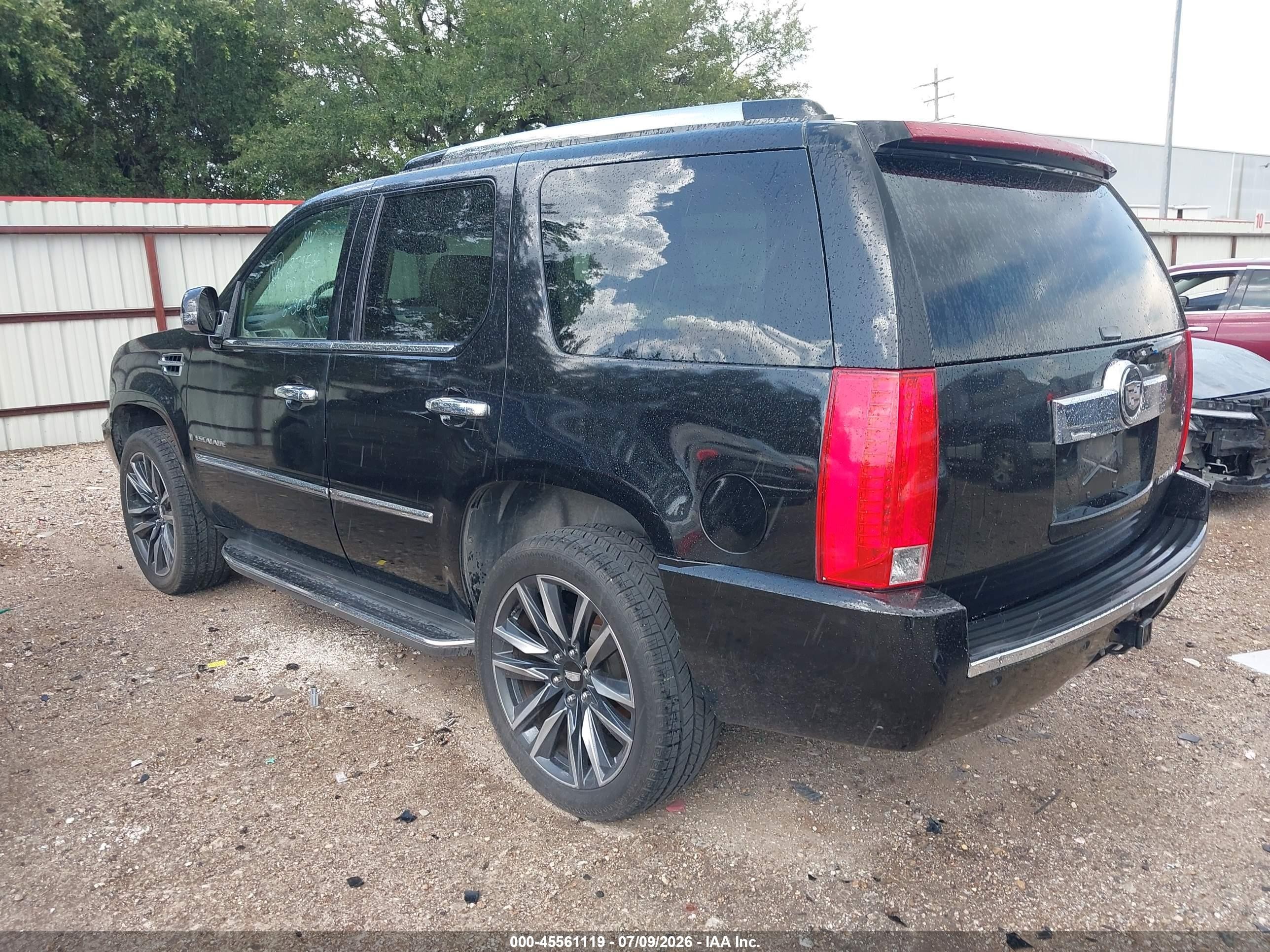 2007 Cadillac Escalade   Black vin: 1GYEC63807R379566