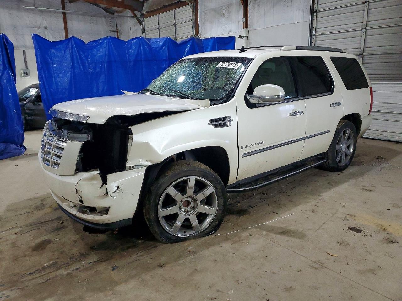 2008 Cadillac Escalade Luxury White vin: 1GYEC63848R213262