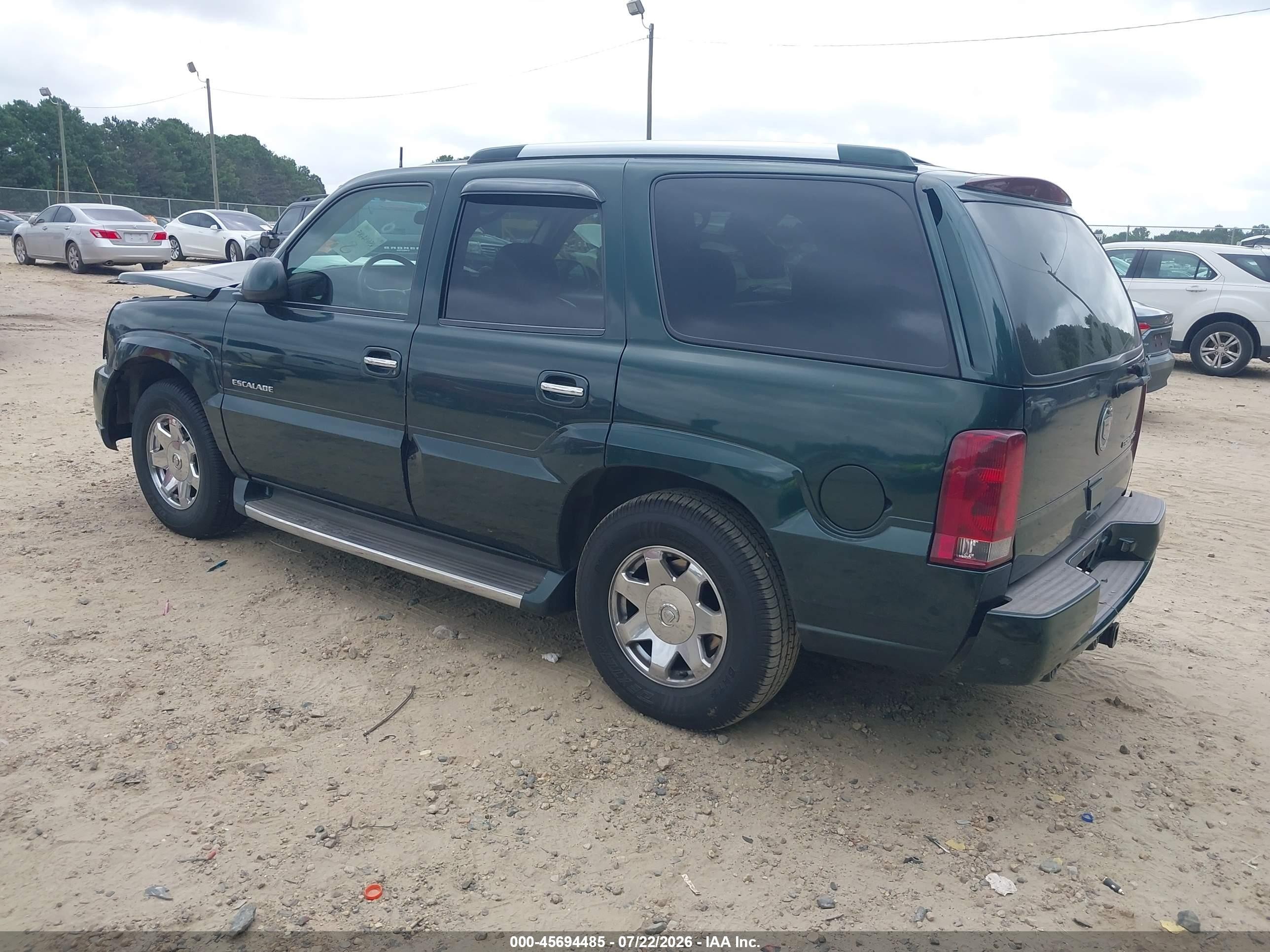 2002 Cadillac Escalade Standard Green vin: 1GYEC63T12R182709