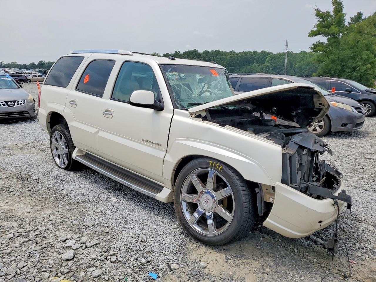 2003 Cadillac Escalade Luxury White vin: 1GYEC63T93R284518