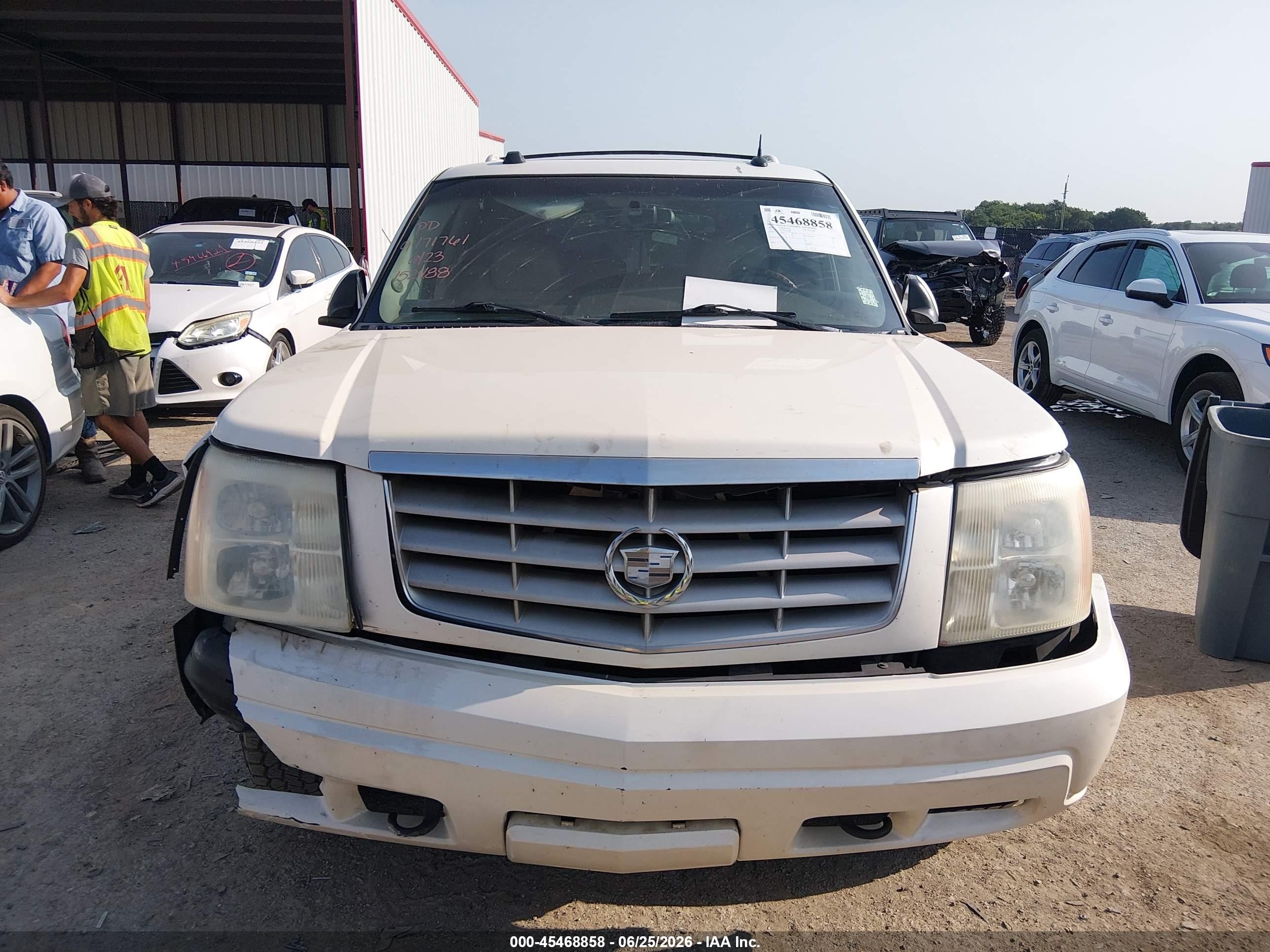 2005 Cadillac Escalade Standard White vin: 1GYEC63T95R152488