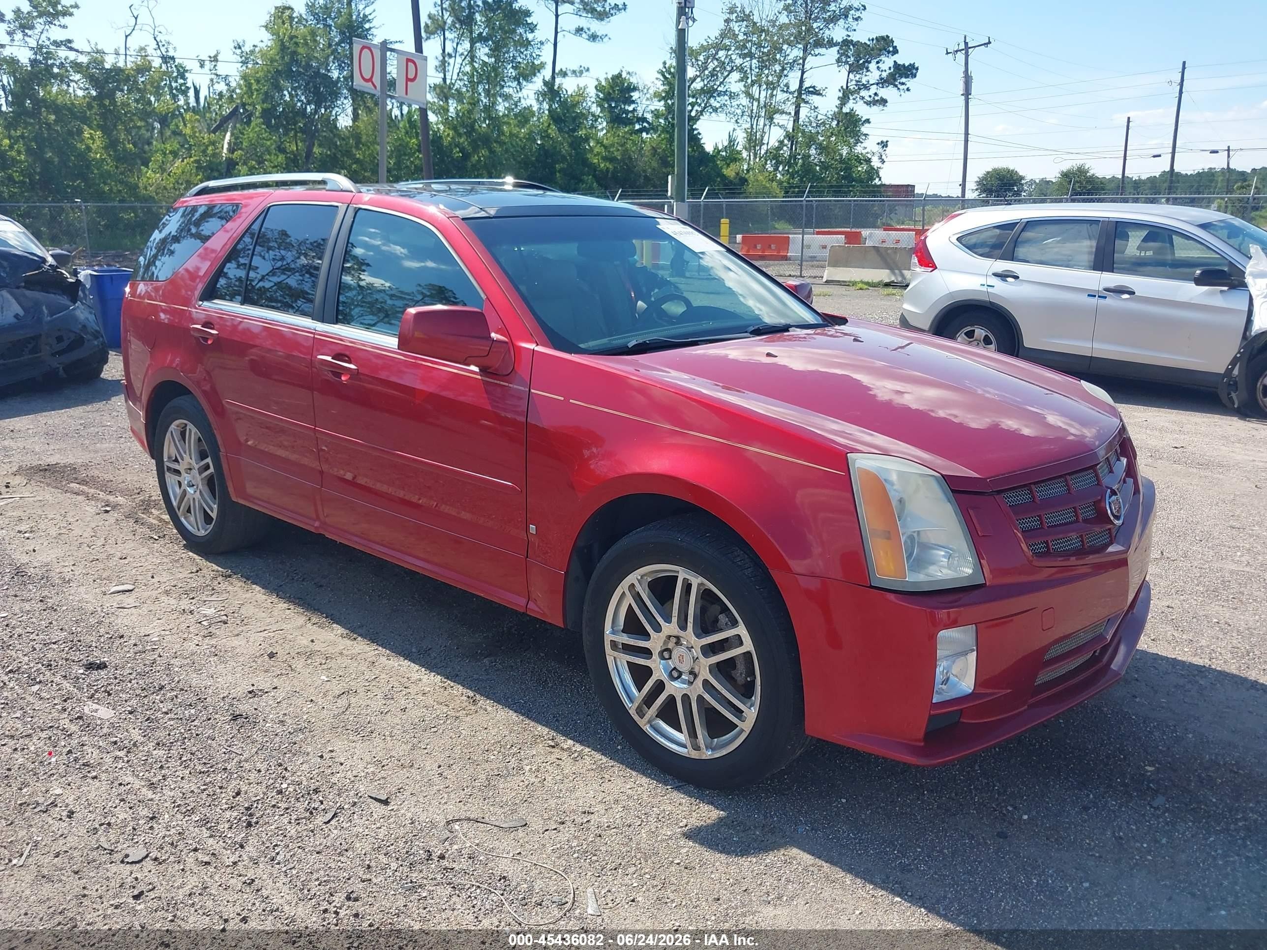 2008 Cadillac Srx Awd Red vin: 1GYEE53A380190147
