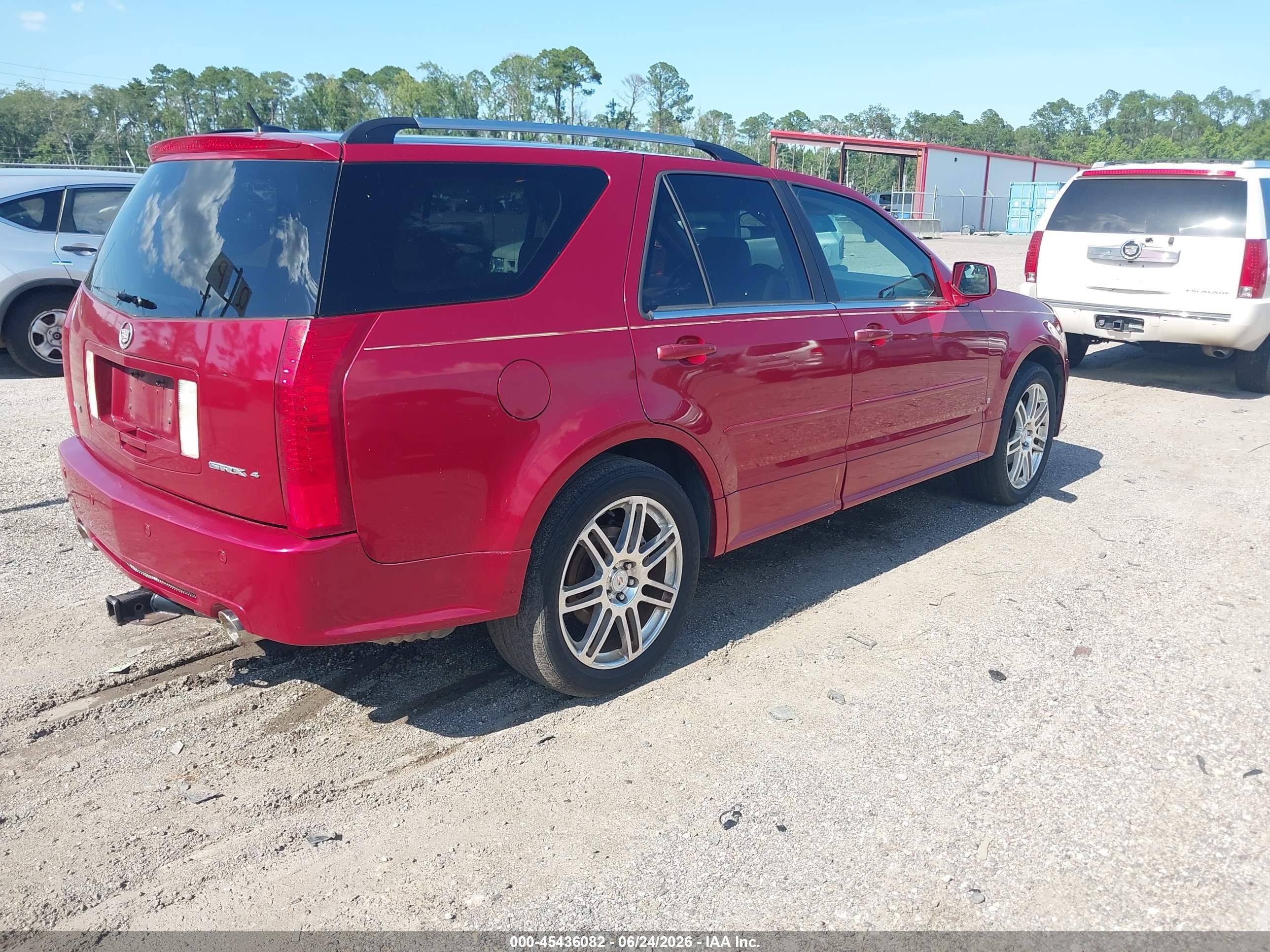 2008 Cadillac Srx Awd Red vin: 1GYEE53A380190147