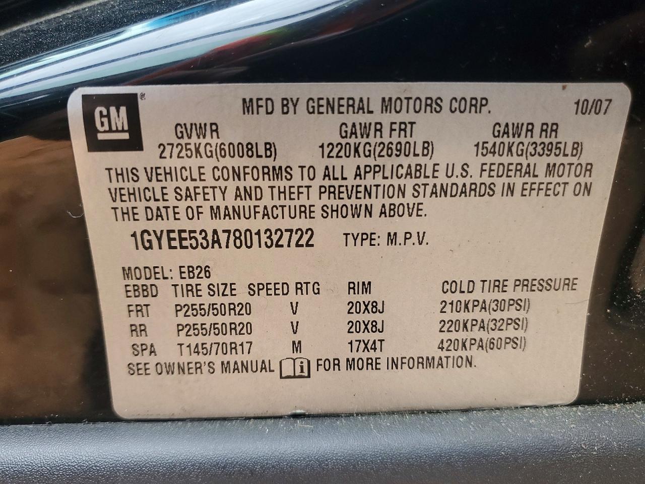 2008 Cadillac Srx Black vin: 1GYEE53A780132722