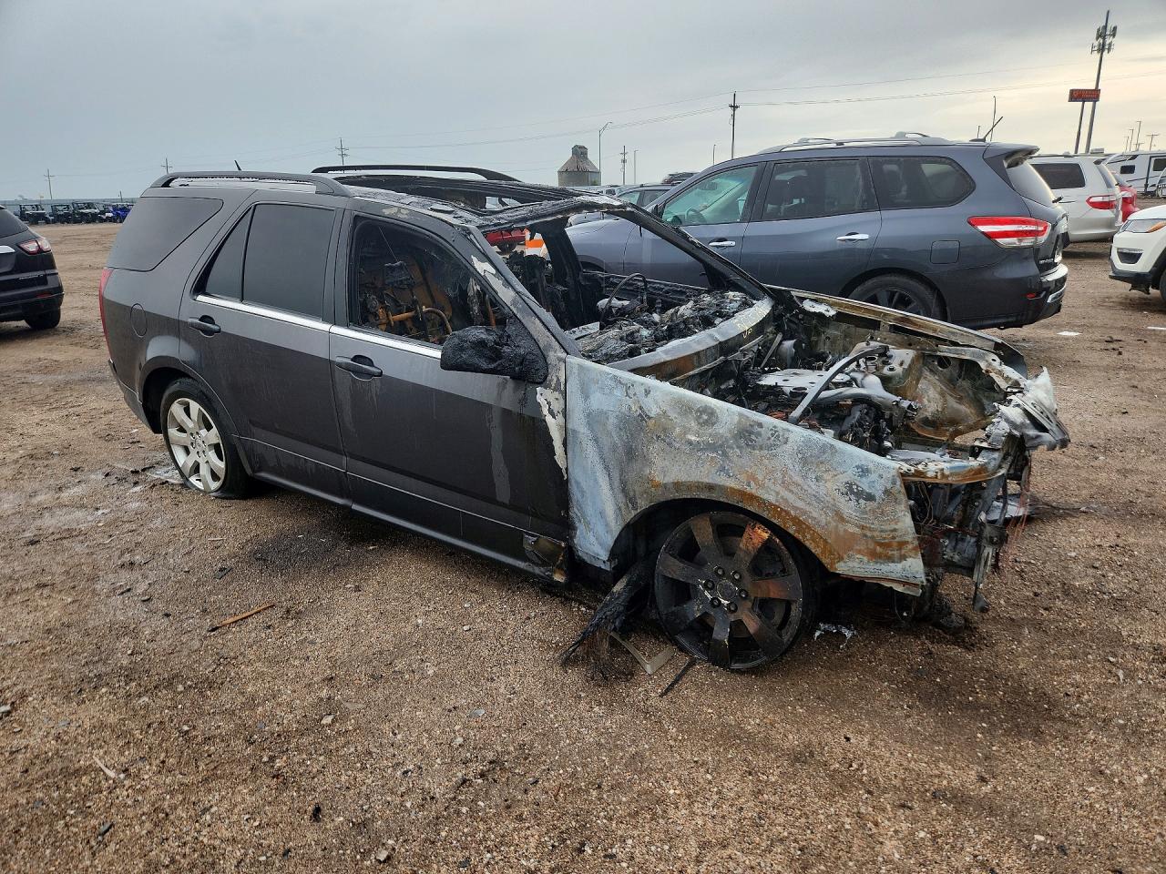 2008 Cadillac Srx Gray vin: 1GYEE637080124214
