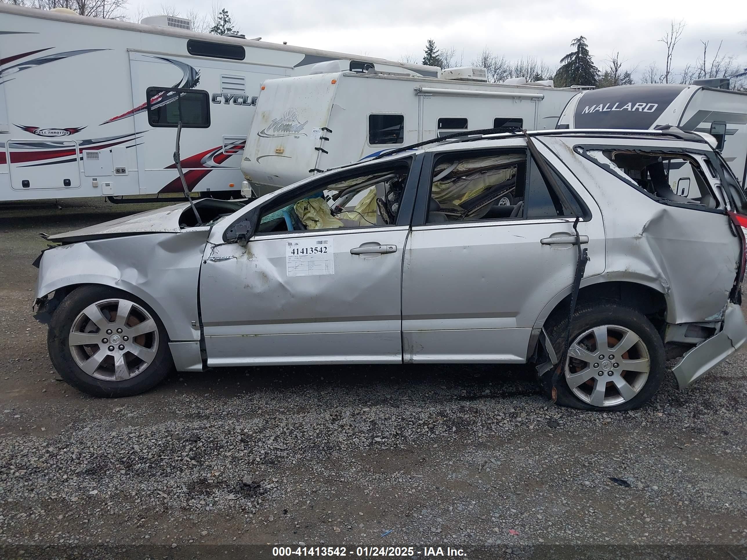 2007 Cadillac Srx V6 Silver vin: 1GYEE637170164106