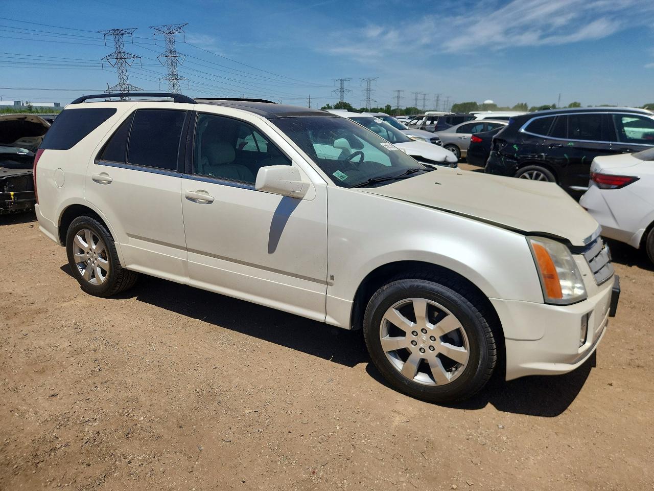 2007 Cadillac Srx White vin: 1GYEE637370136906