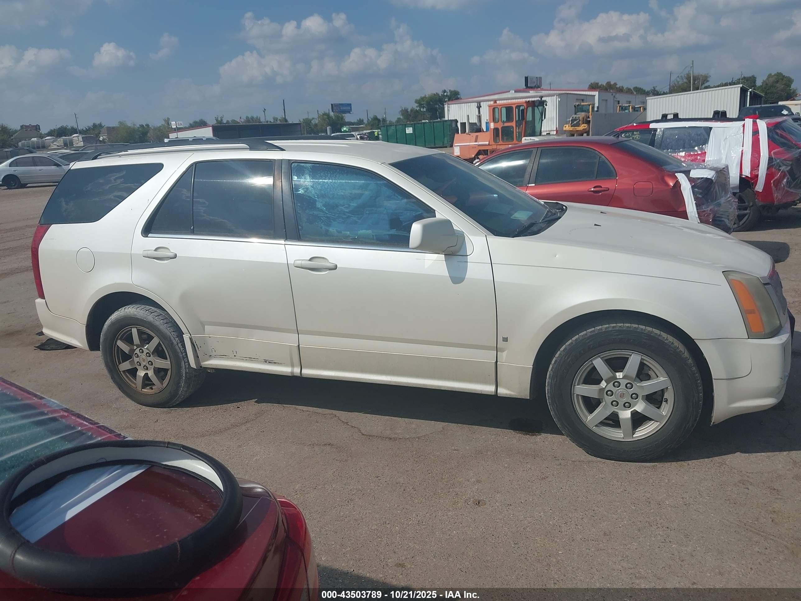 2009 Cadillac Srx V6 White vin: 1GYEE637690101442