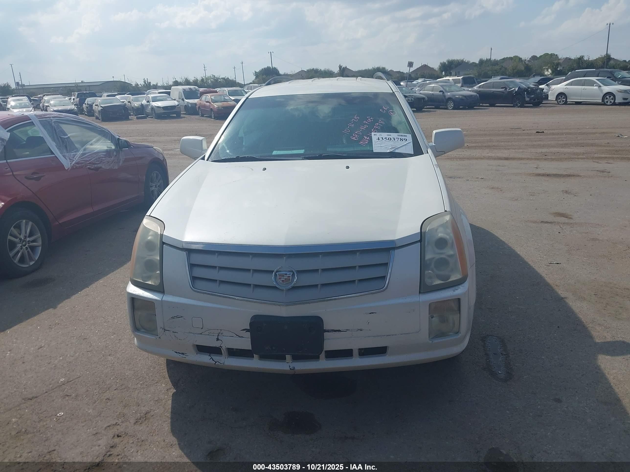 2009 Cadillac Srx V6 White vin: 1GYEE637690101442