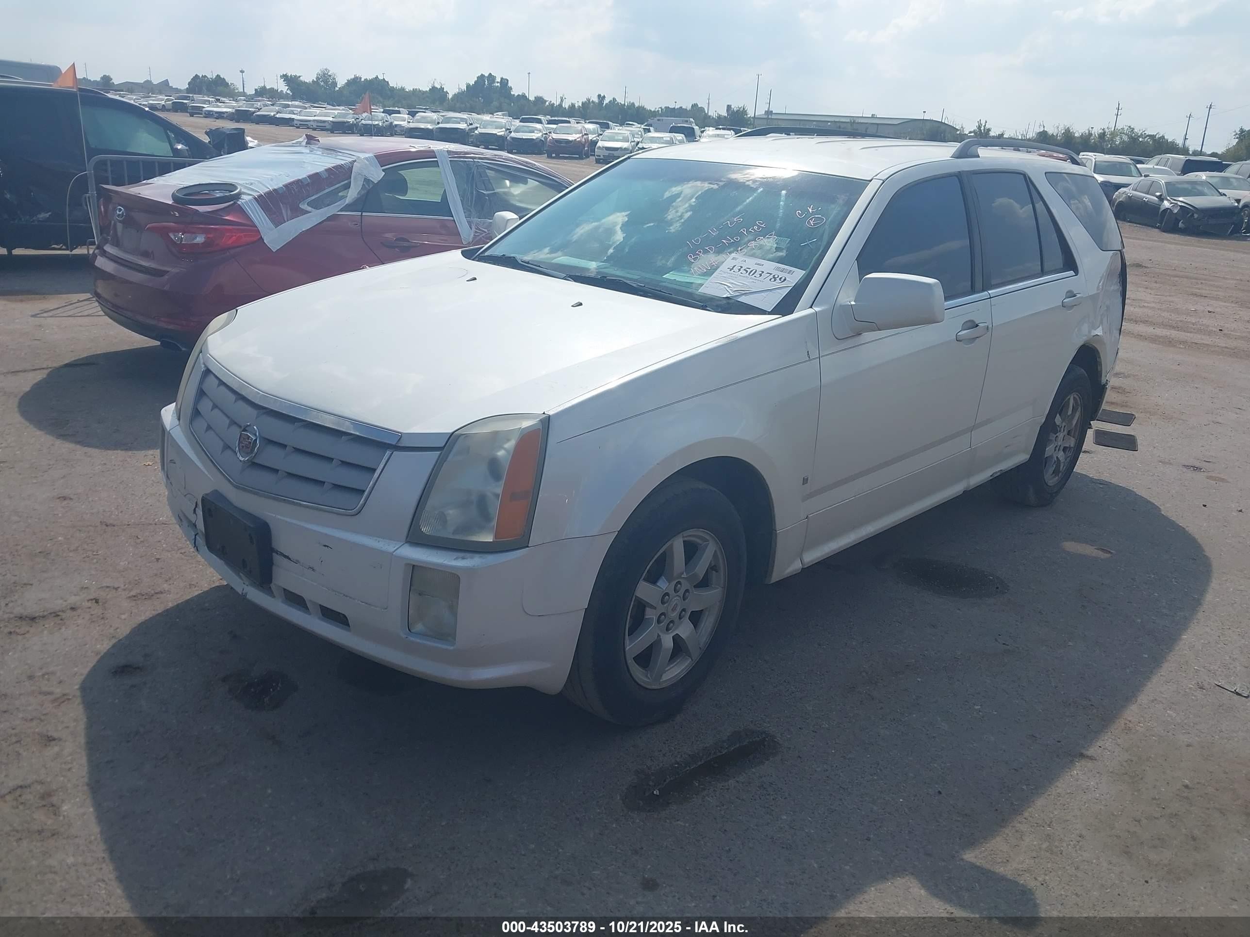 2009 Cadillac Srx V6 White vin: 1GYEE637690101442