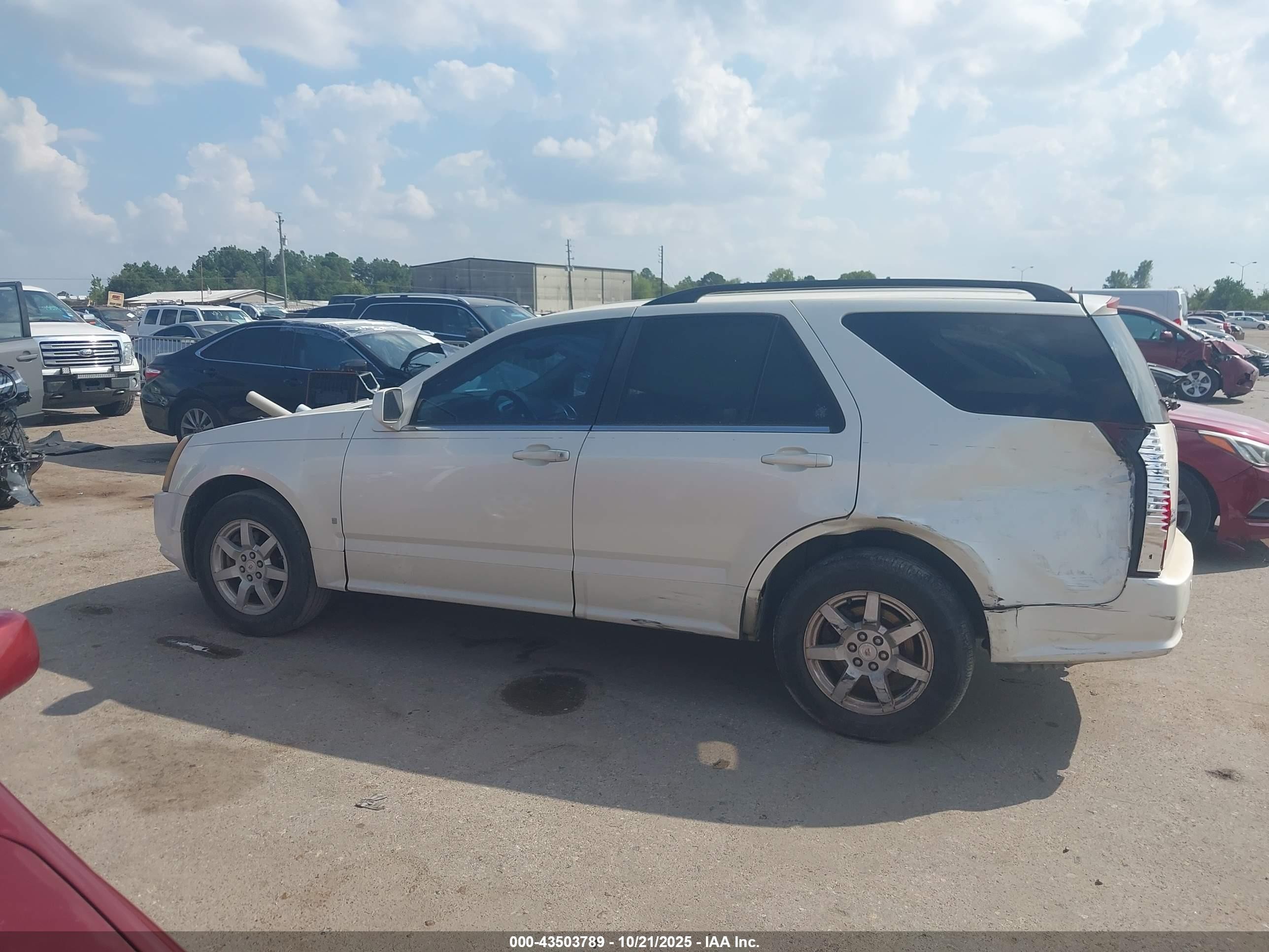 2009 Cadillac Srx V6 White vin: 1GYEE637690101442