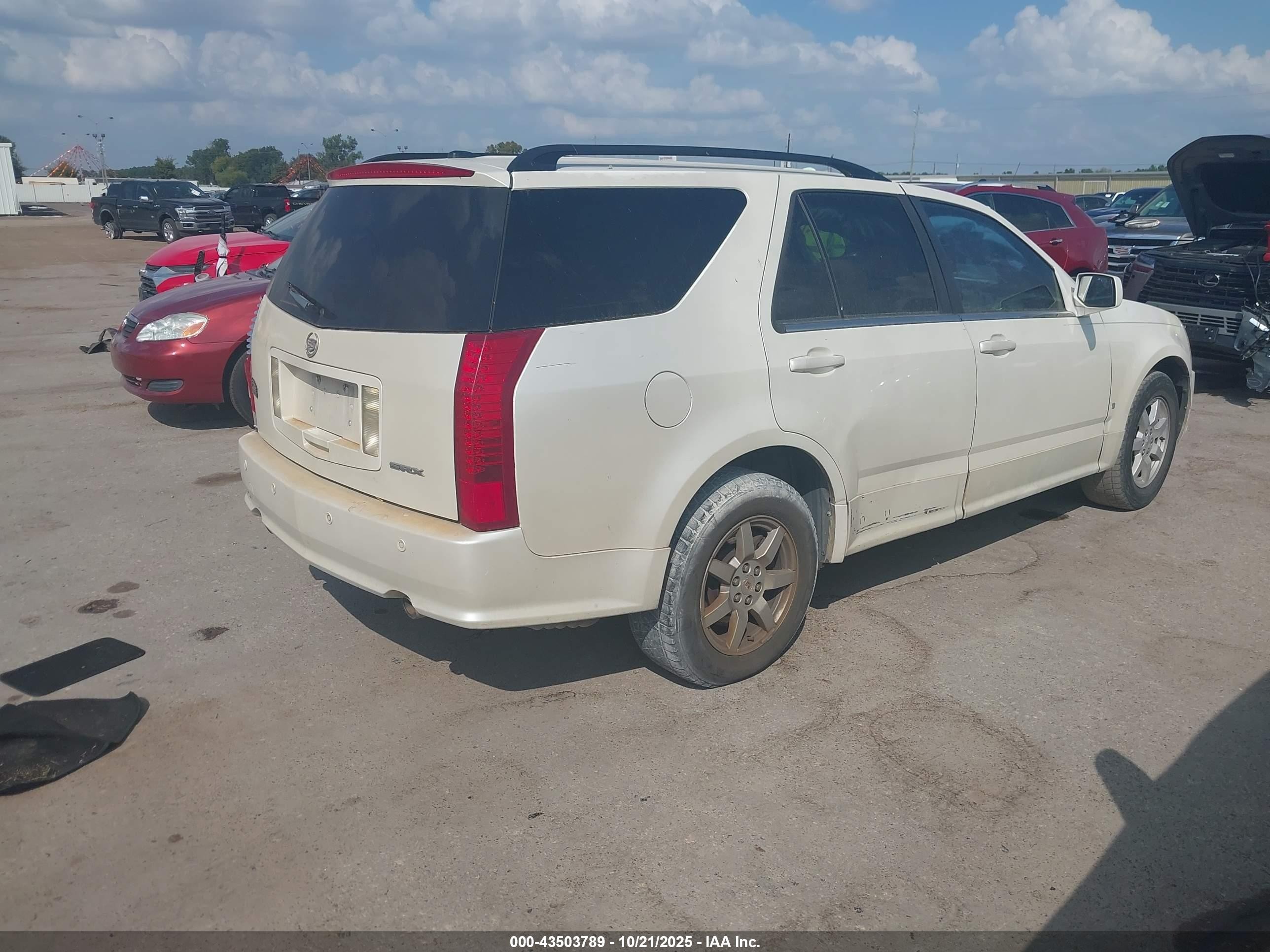 2009 Cadillac Srx V6 White vin: 1GYEE637690101442