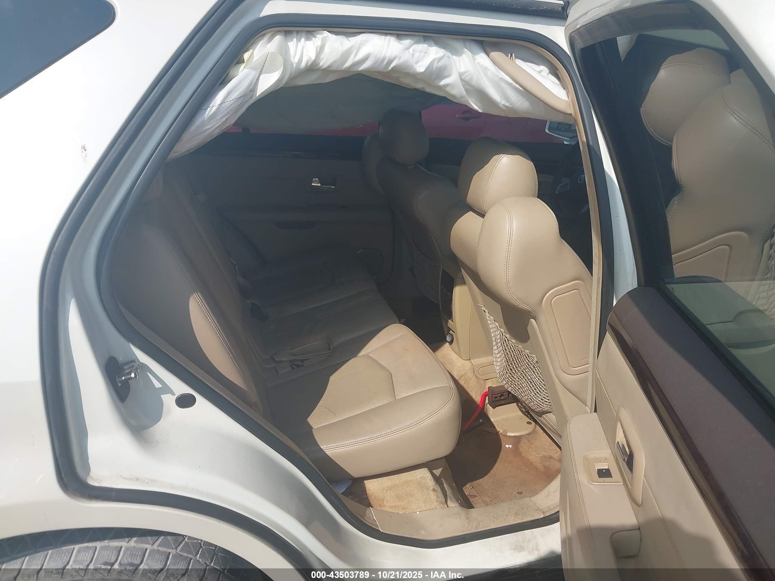 2009 Cadillac Srx V6 White vin: 1GYEE637690101442