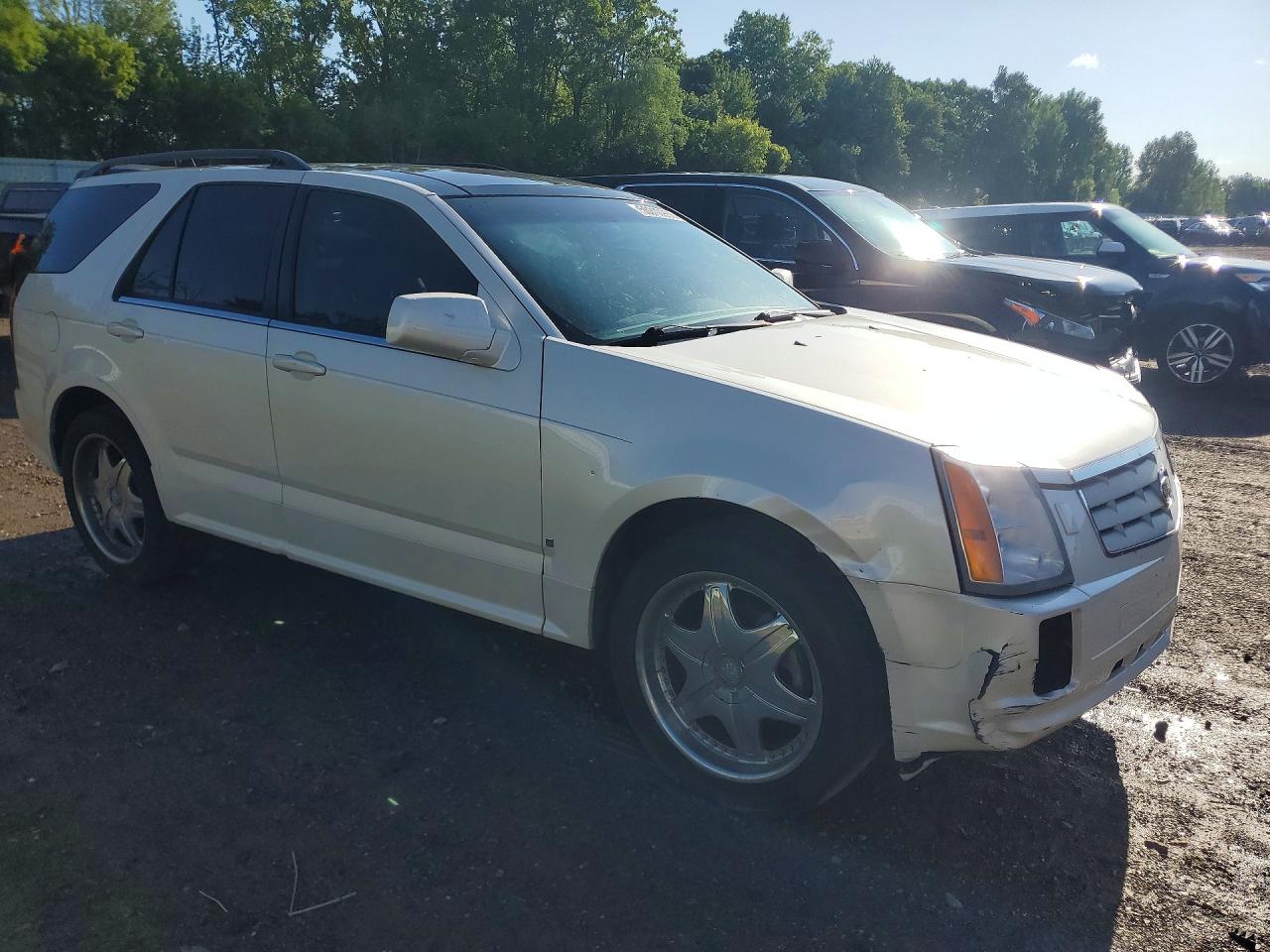 2008 Cadillac Srx White vin: 1GYEE637780183941