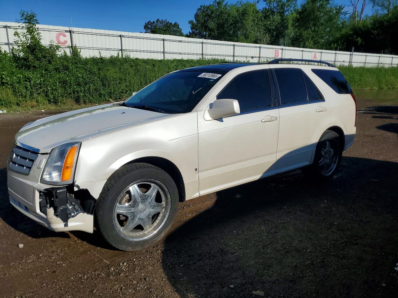 2008 Cadillac Srx White vin: 1GYEE637780183941