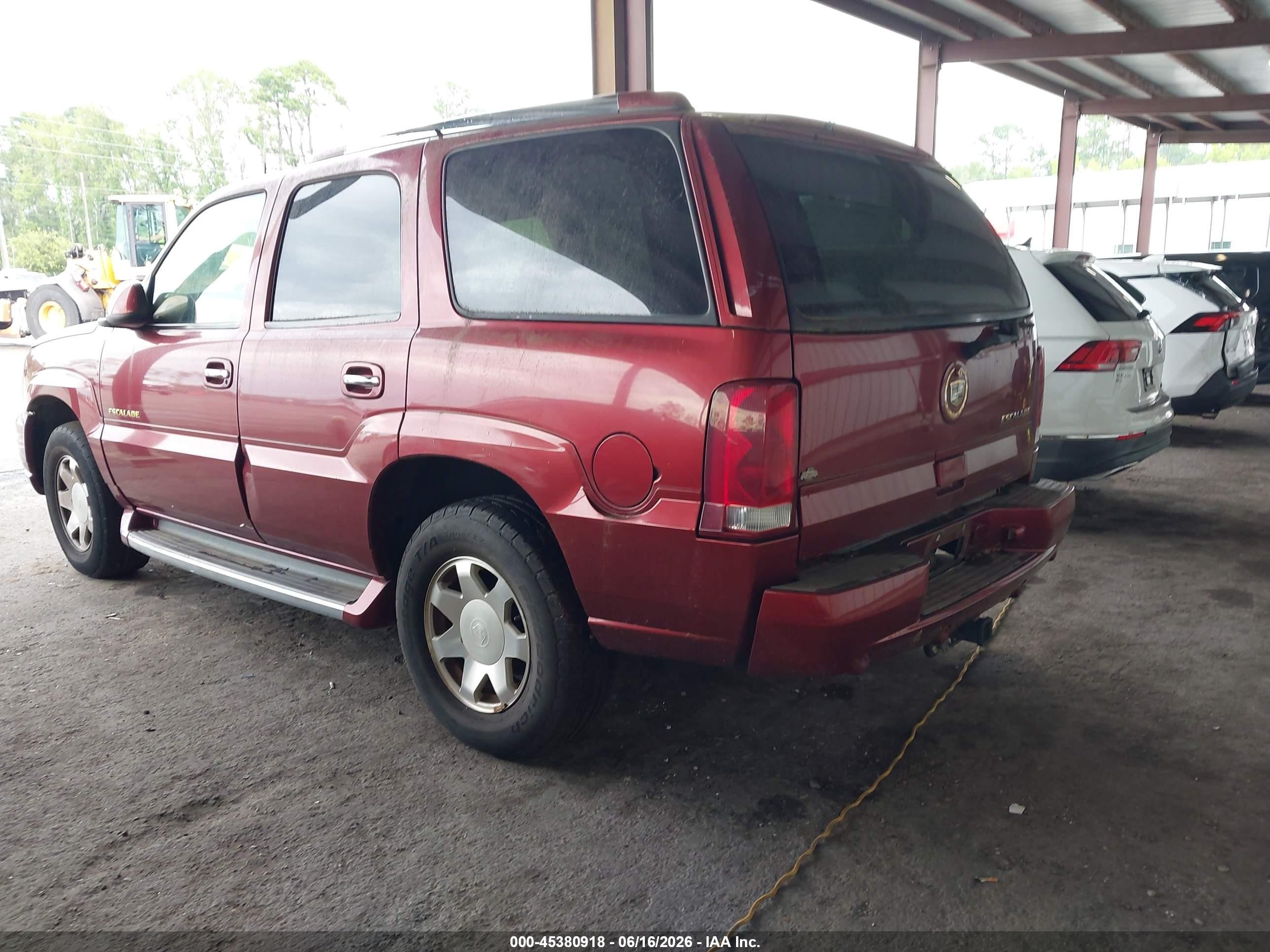 2002 Cadillac Escalade Standard Burgundy vin: 1GYEK63N02R324150