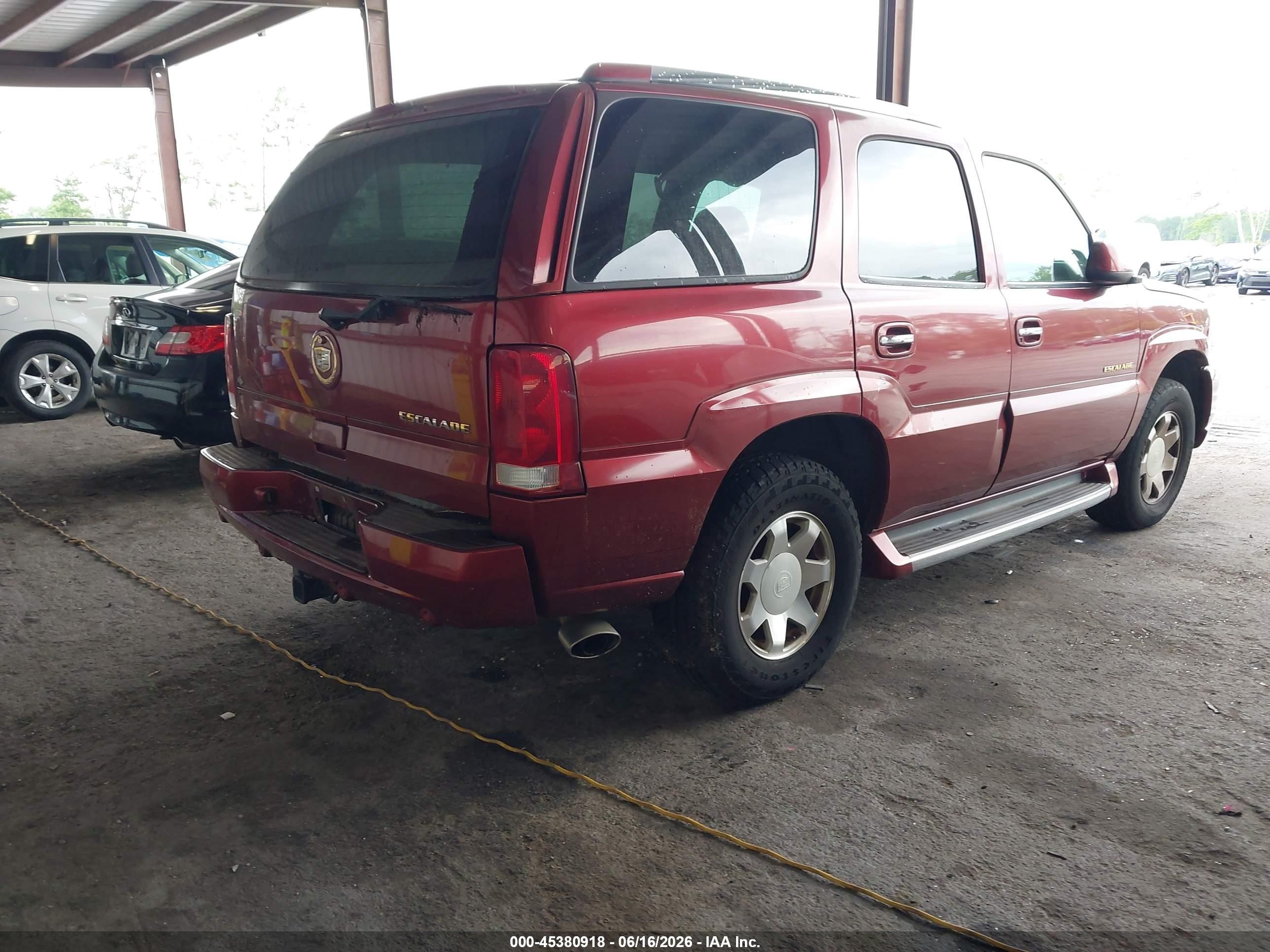 2002 Cadillac Escalade Standard Burgundy vin: 1GYEK63N02R324150
