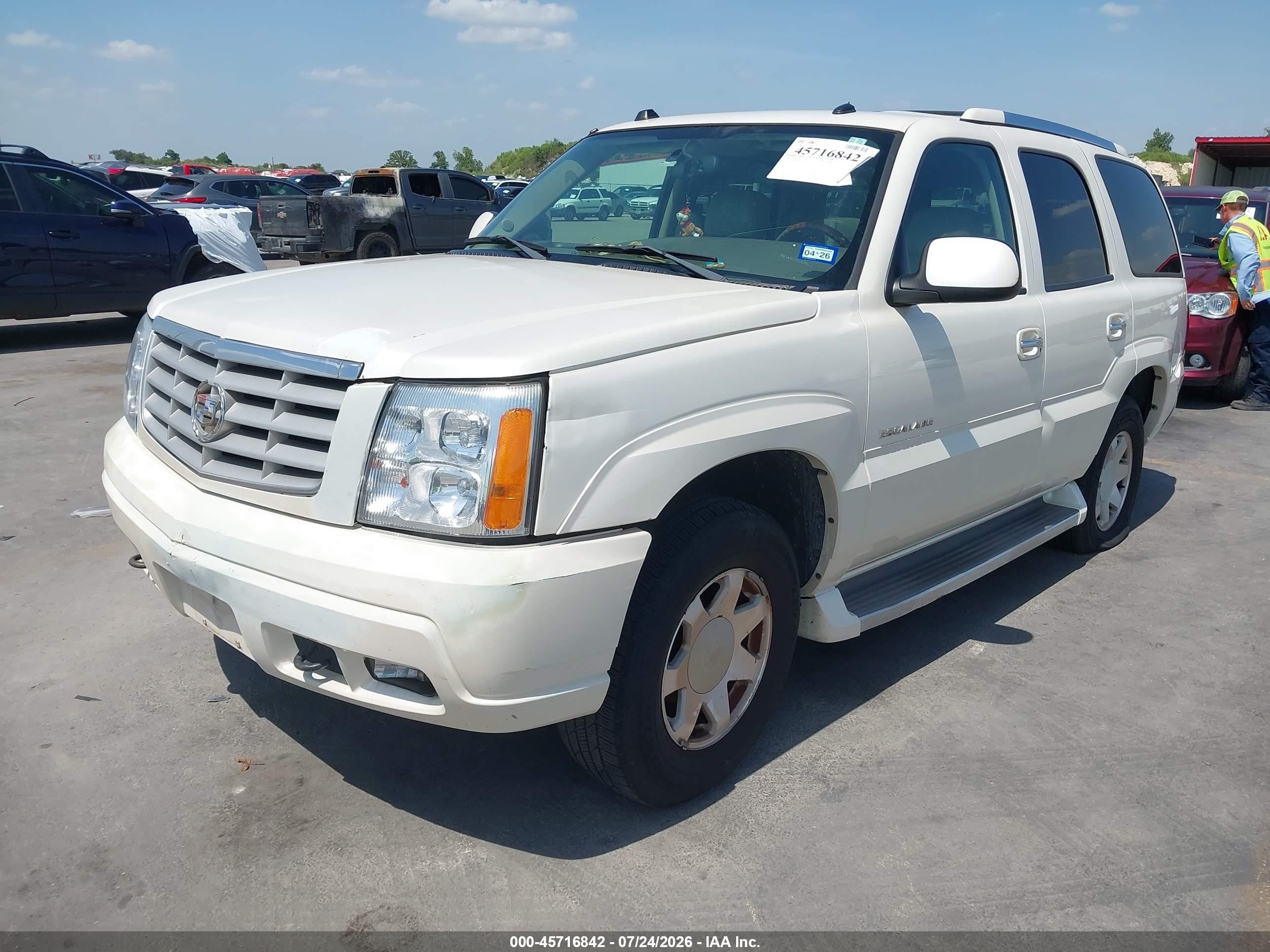 2005 Cadillac Escalade Standard White vin: 1GYEK63N05R102471