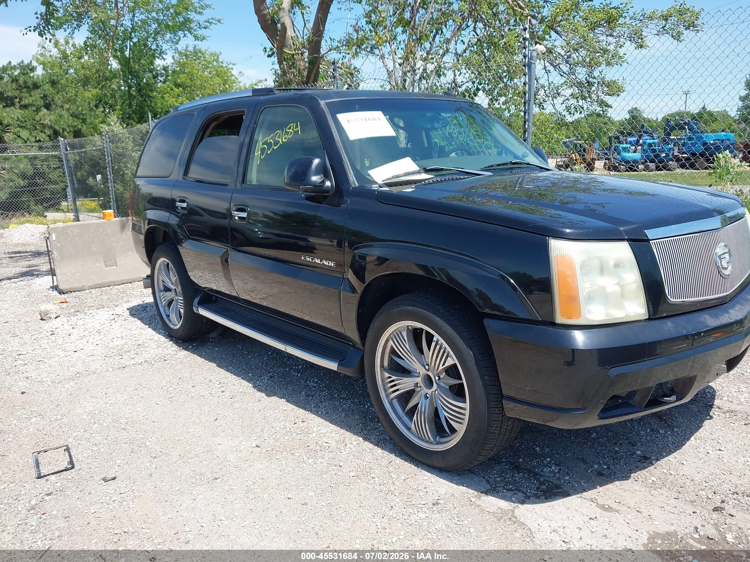 2003 Cadillac Escalade Standard Black vin: 1GYEK63N13R140496