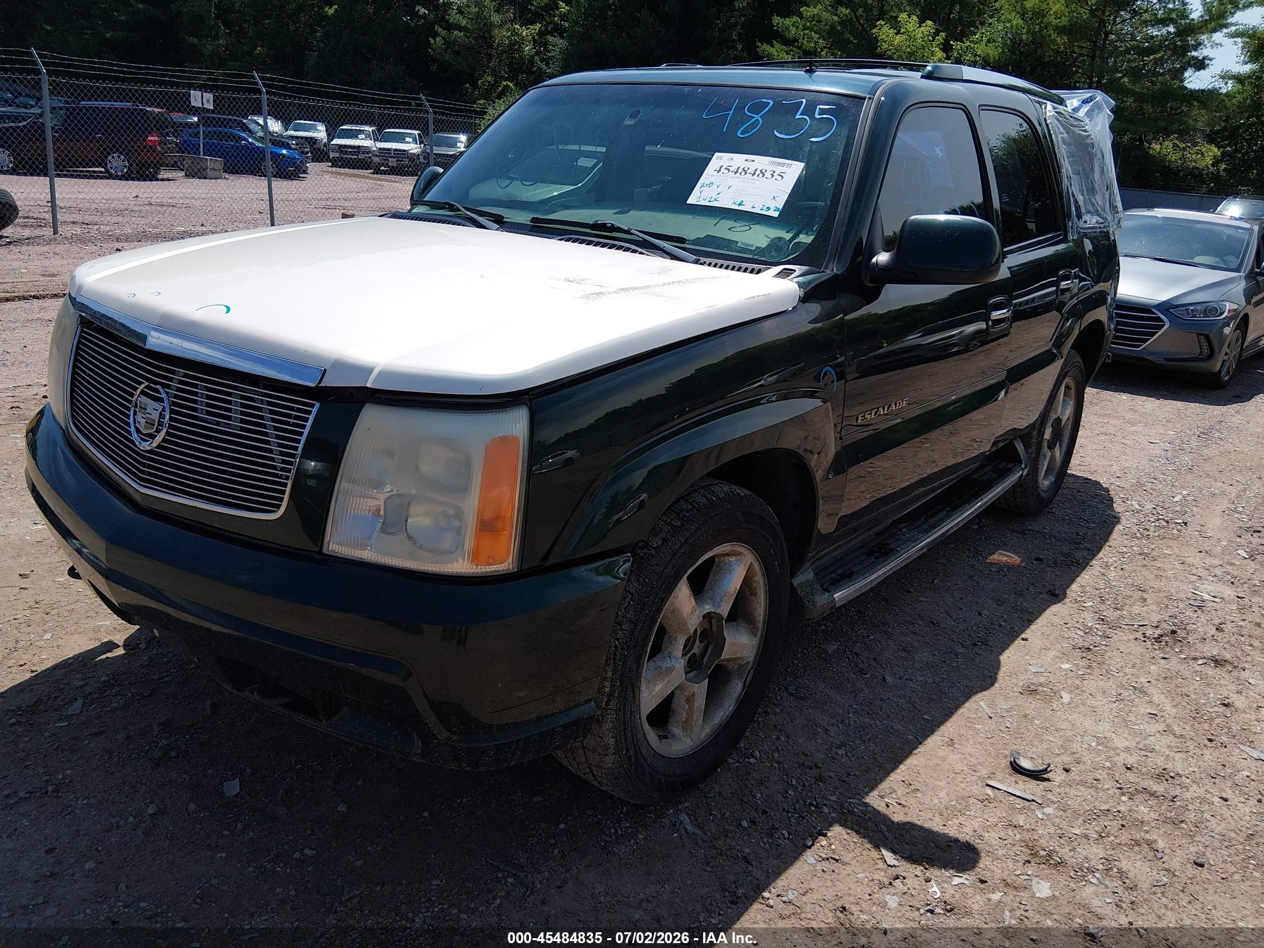 2002 Cadillac Escalade Standard Green vin: 1GYEK63N62R163710