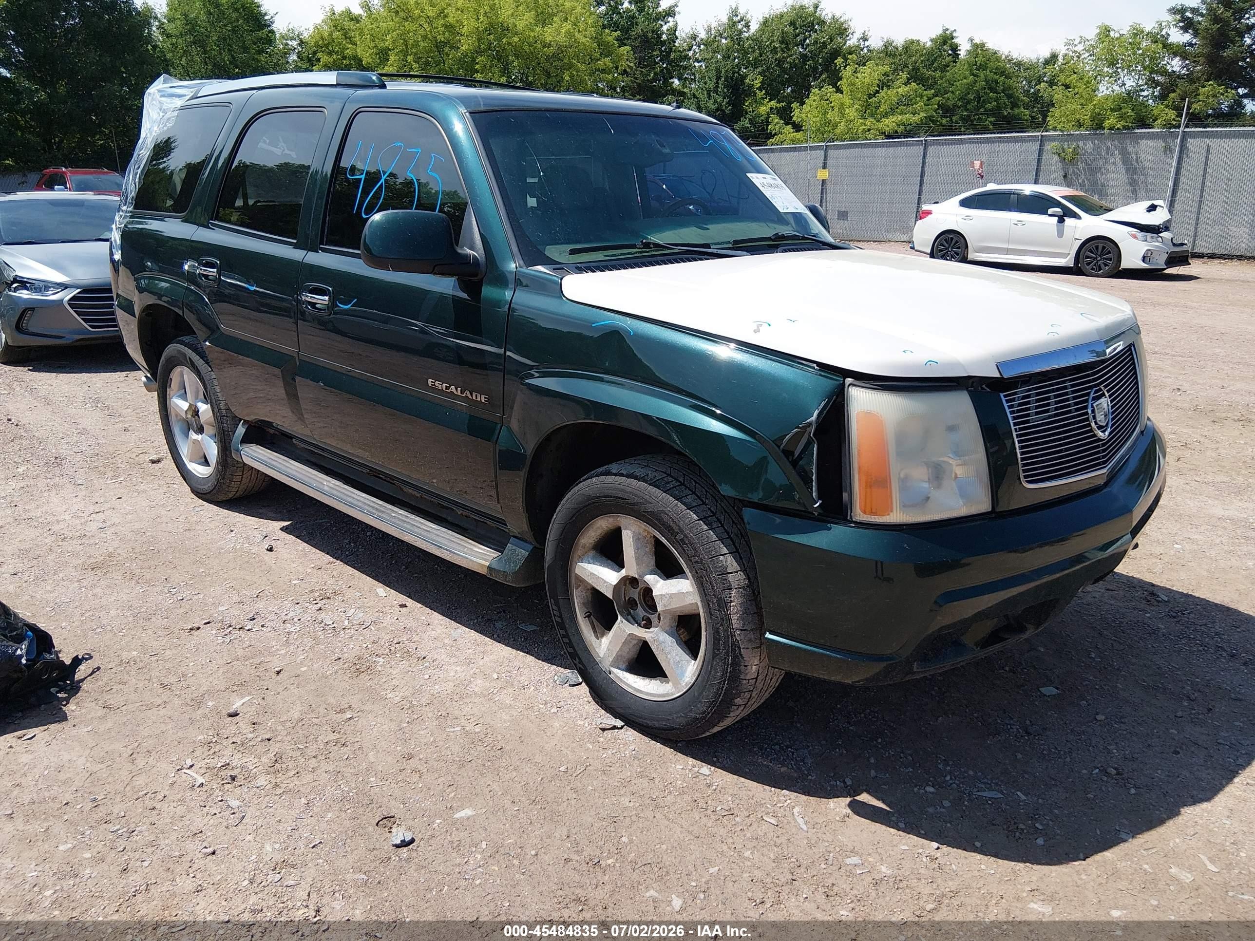 2002 Cadillac Escalade Standard Green vin: 1GYEK63N62R163710