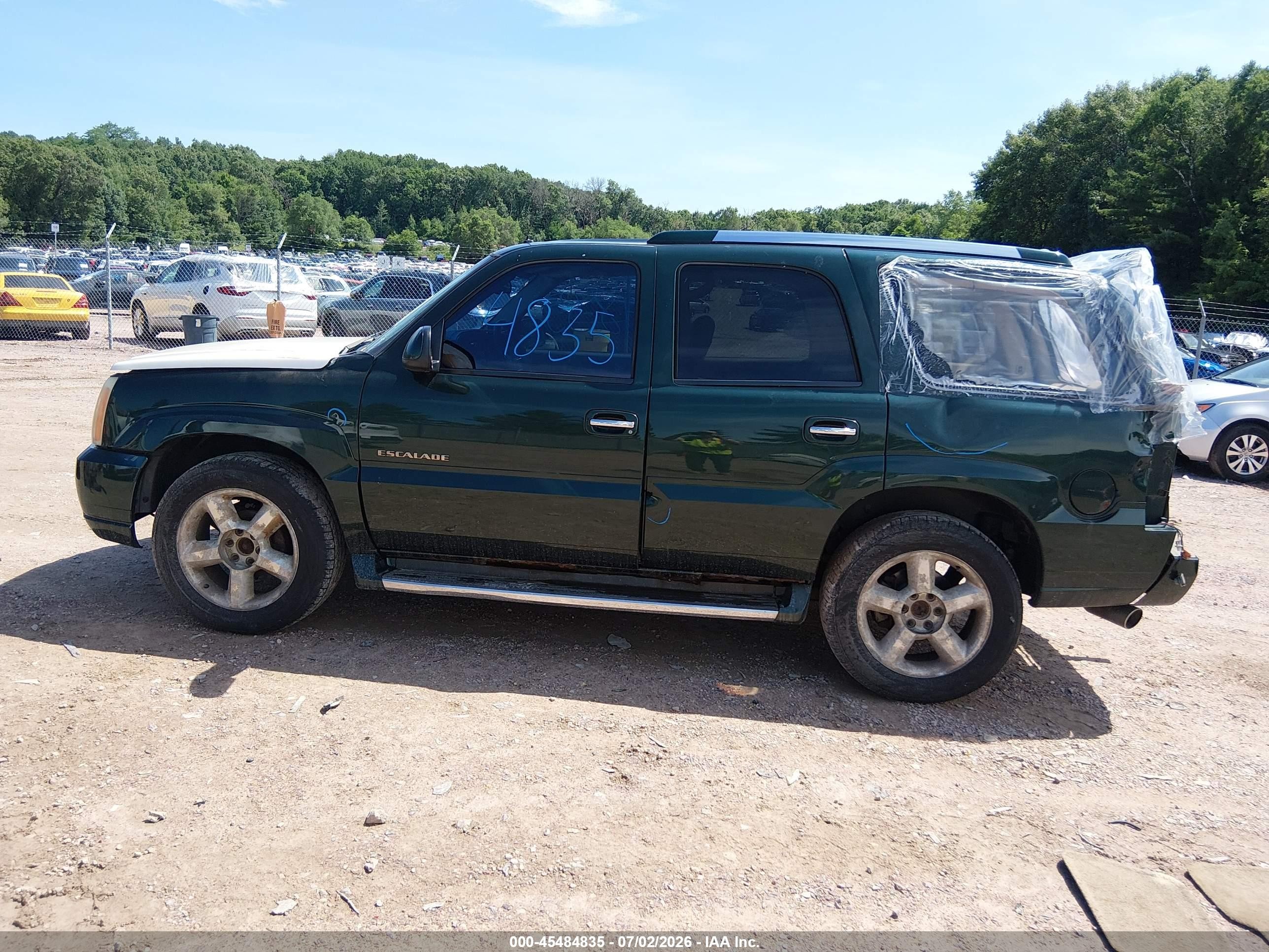 2002 Cadillac Escalade Standard Green vin: 1GYEK63N62R163710