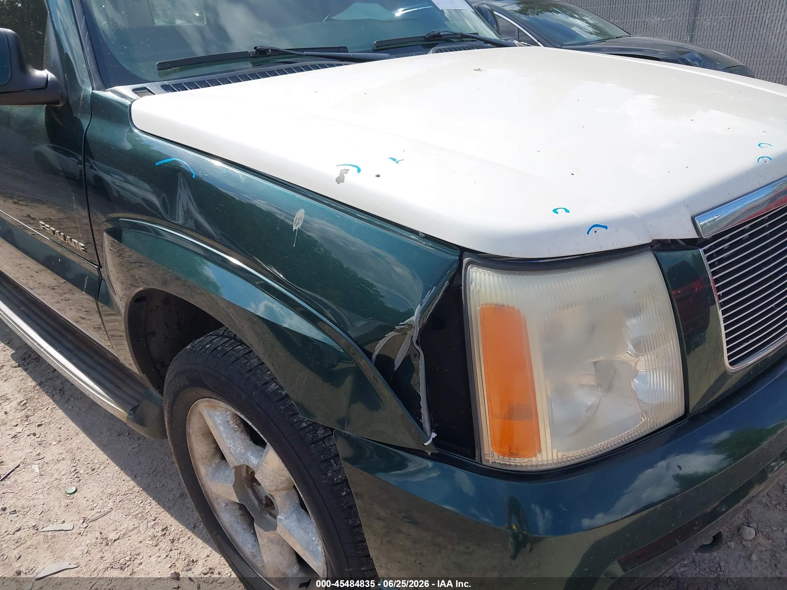 2002 Cadillac Escalade Standard Green vin: 1GYEK63N62R163710