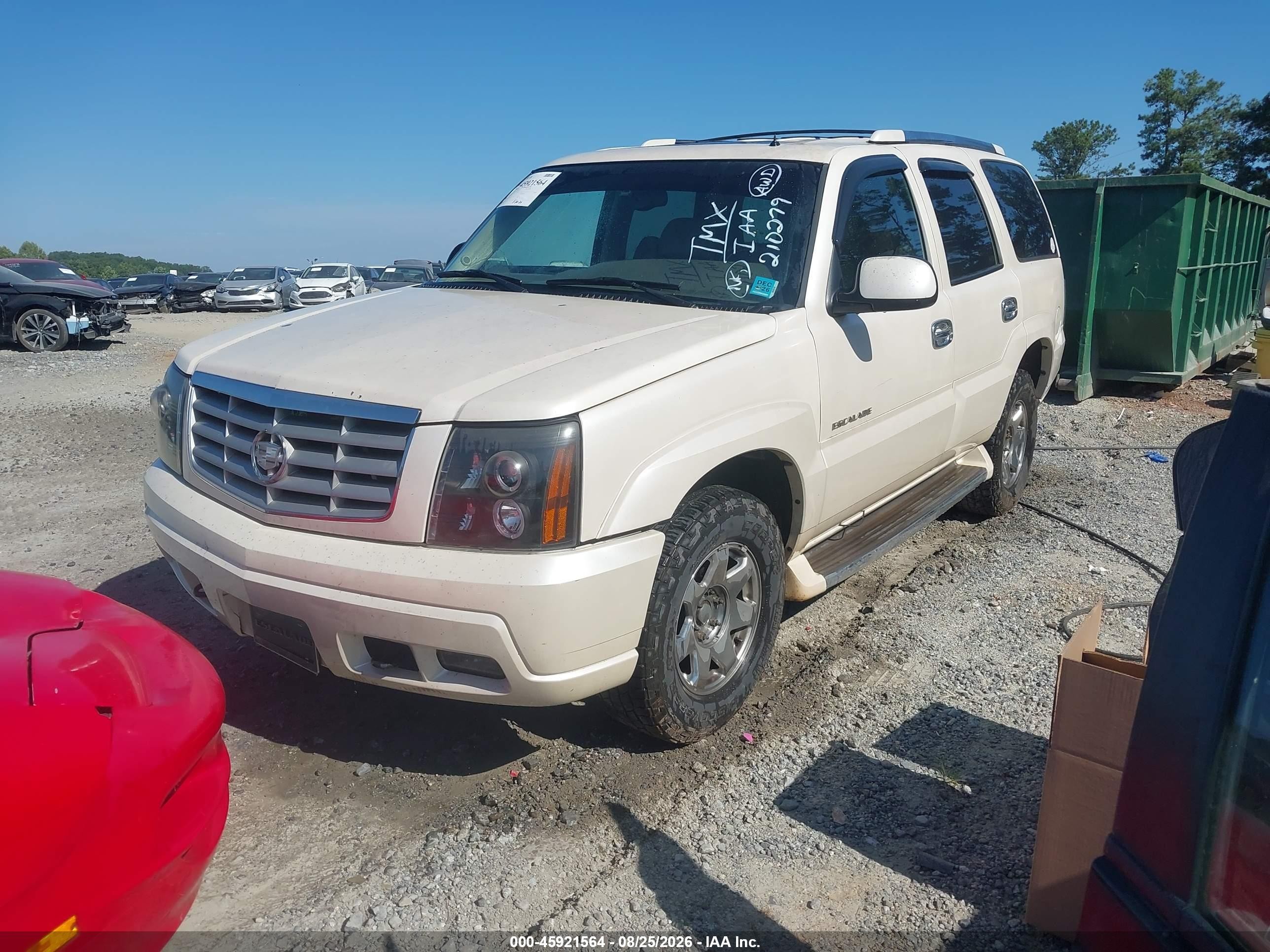 2002 Cadillac Escalade Standard White vin: 1GYEK63N62R210279