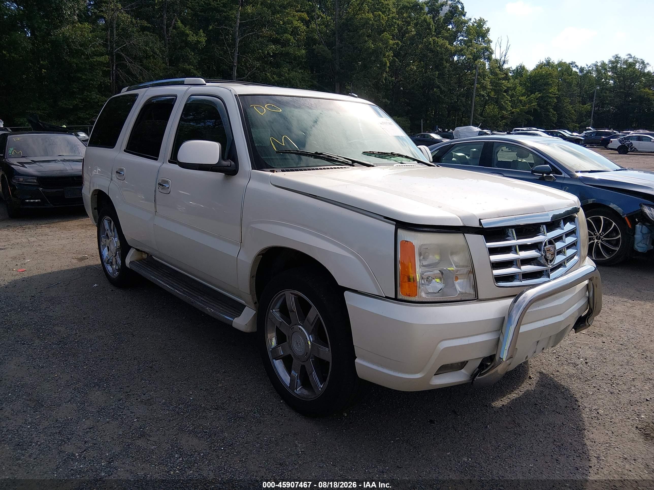 2002 Cadillac Escalade Standard White vin: 1GYEK63N62R304744