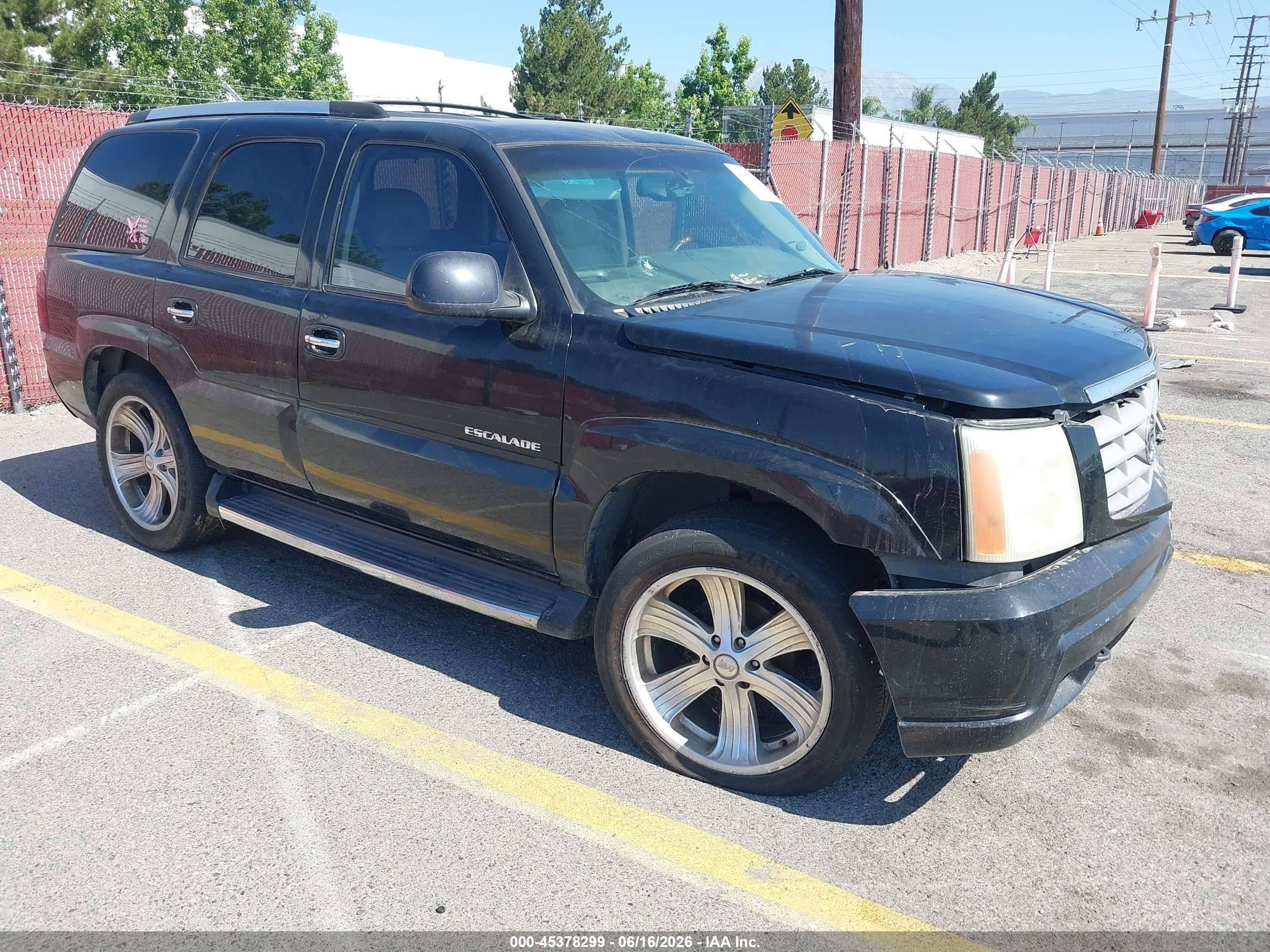 2003 Cadillac Escalade Standard Black vin: 1GYEK63N63R240478
