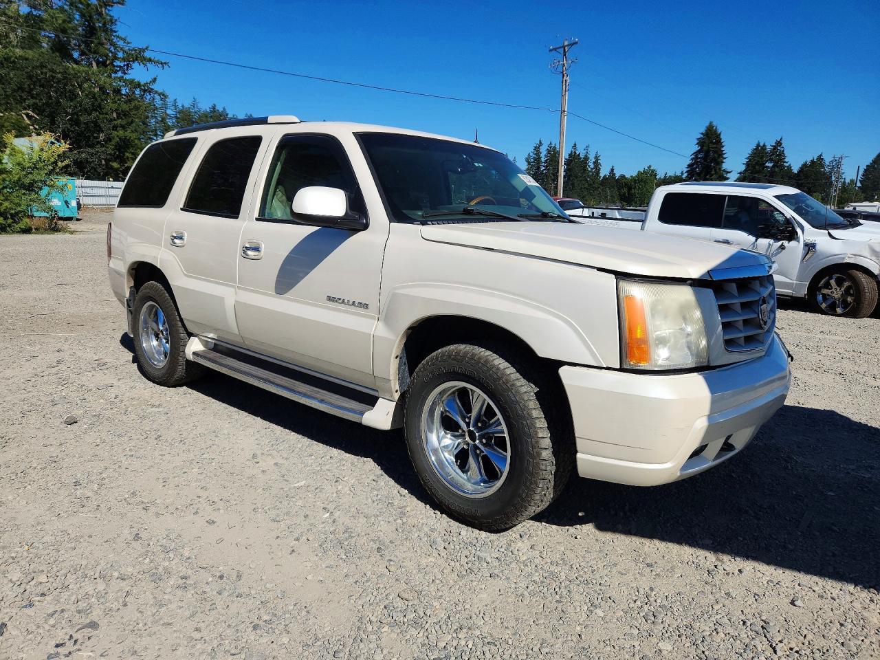 2002 Cadillac Escalade Luxury White vin: 1GYEK63NX2R156484