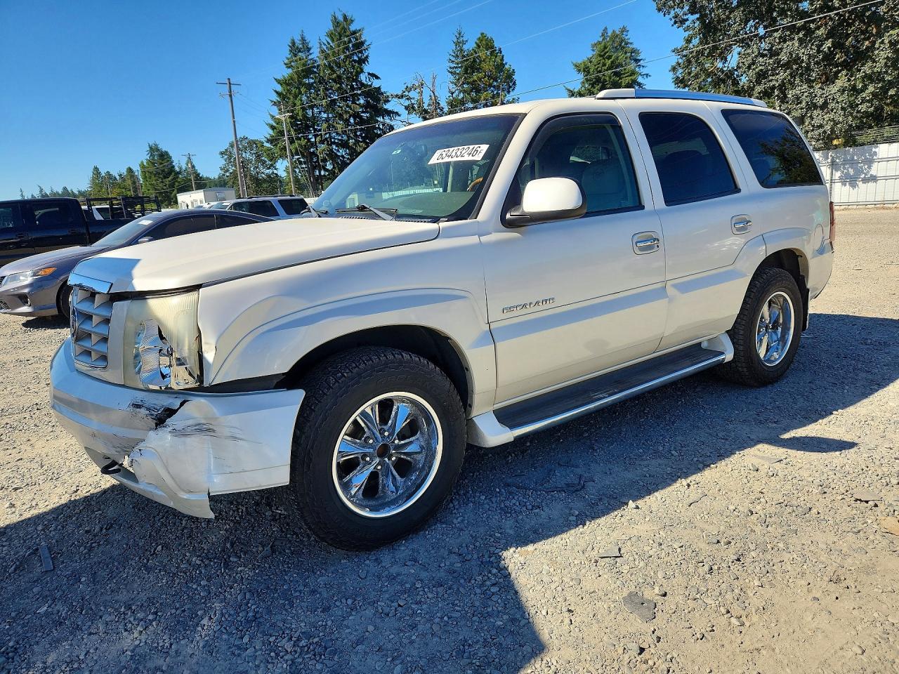 2002 Cadillac Escalade Luxury White vin: 1GYEK63NX2R156484