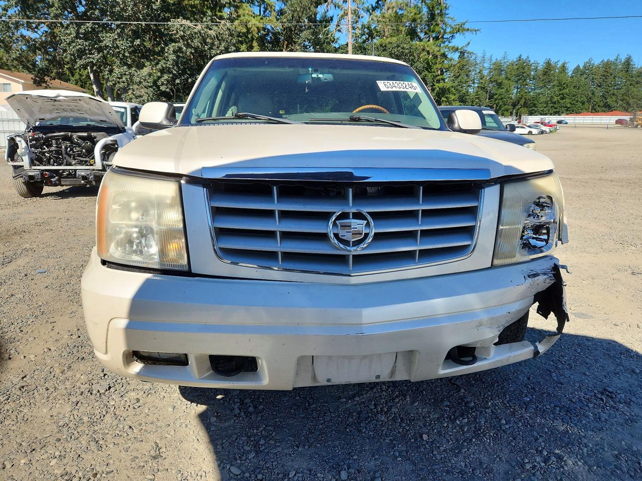 2002 Cadillac Escalade Luxury White vin: 1GYEK63NX2R156484