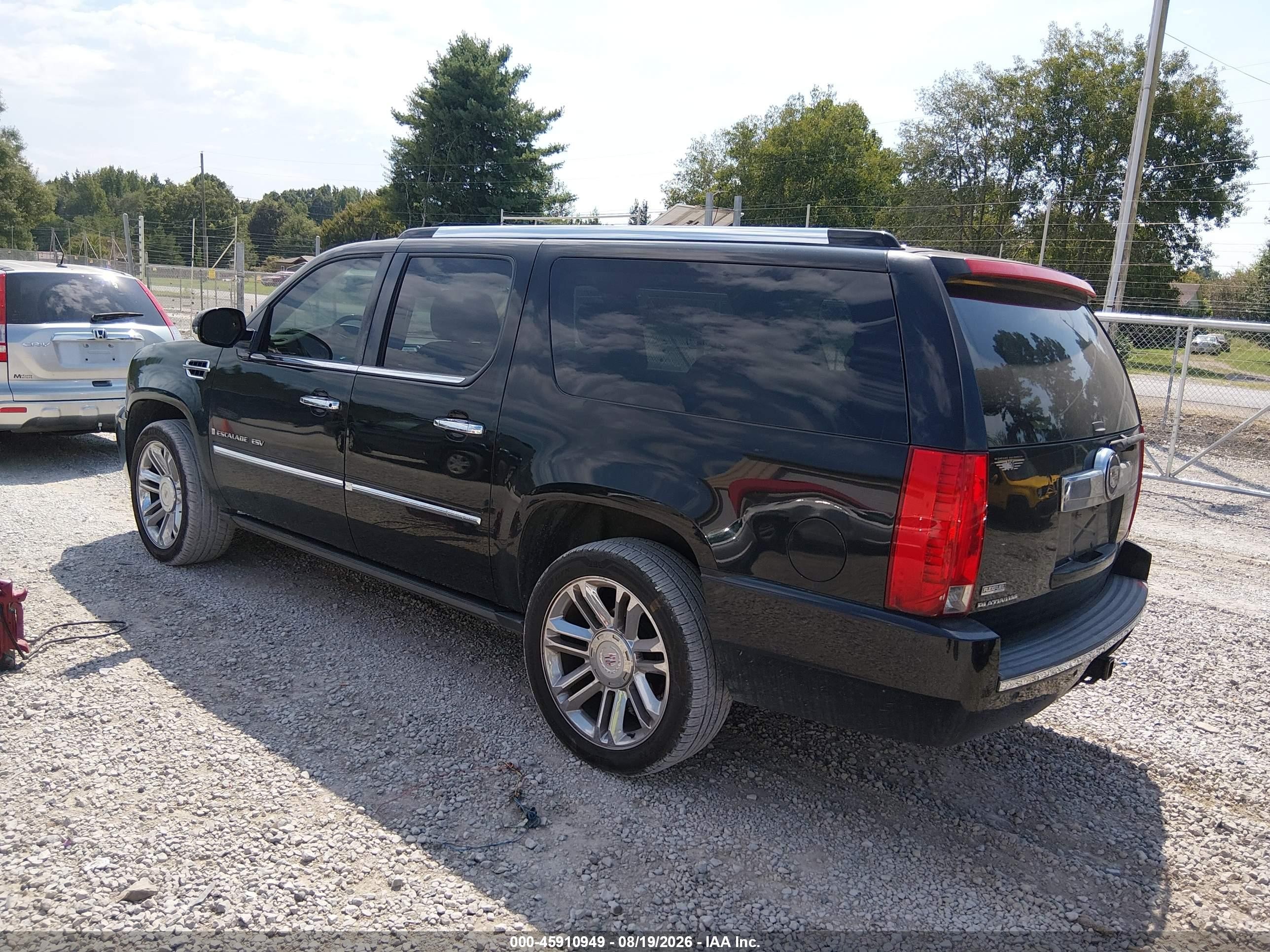 2009 Cadillac Escalade Esv Platinum Edition Black vin: 1GYFK36209R176774