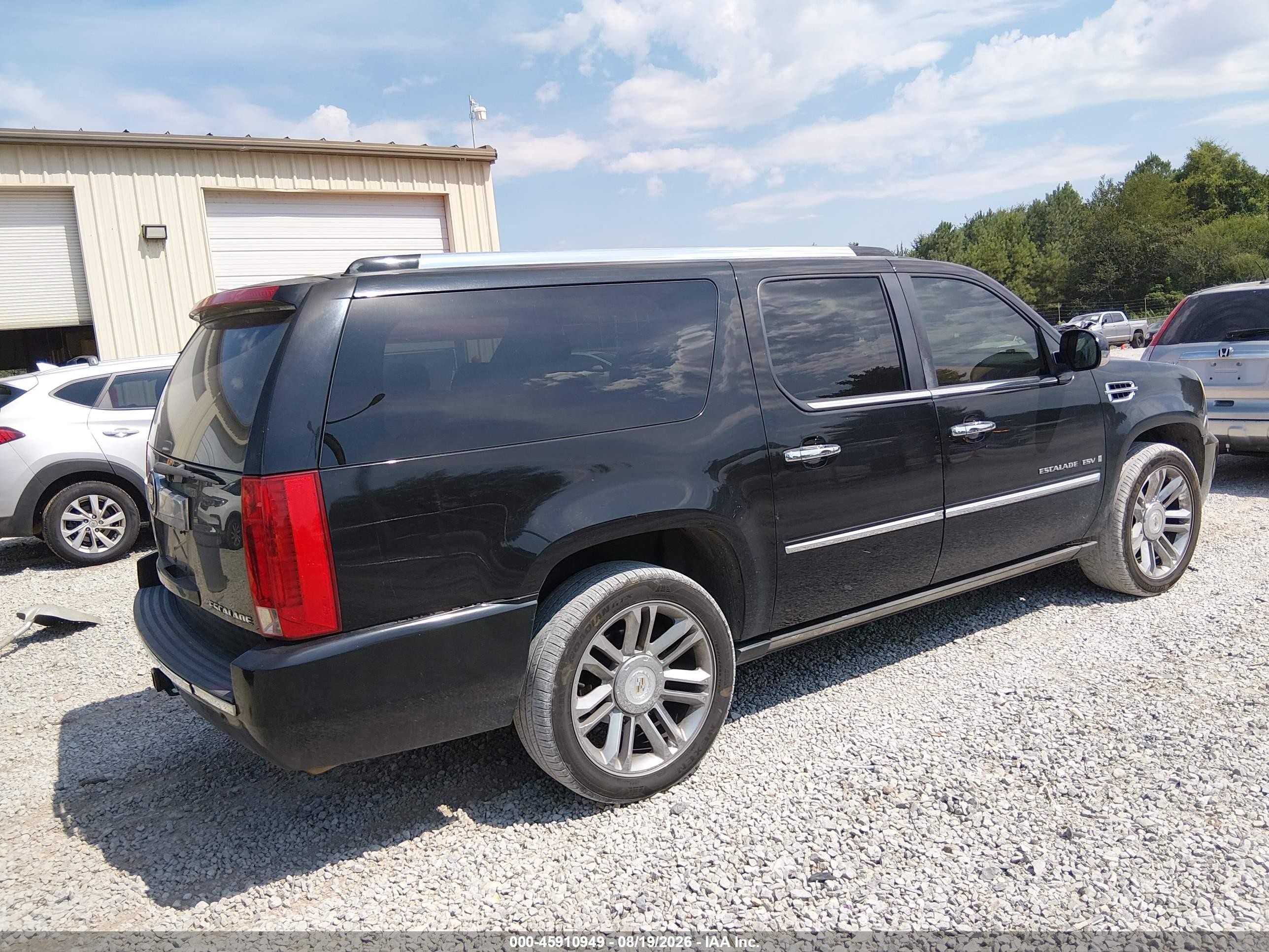 2009 Cadillac Escalade Esv Platinum Edition Black vin: 1GYFK36209R176774