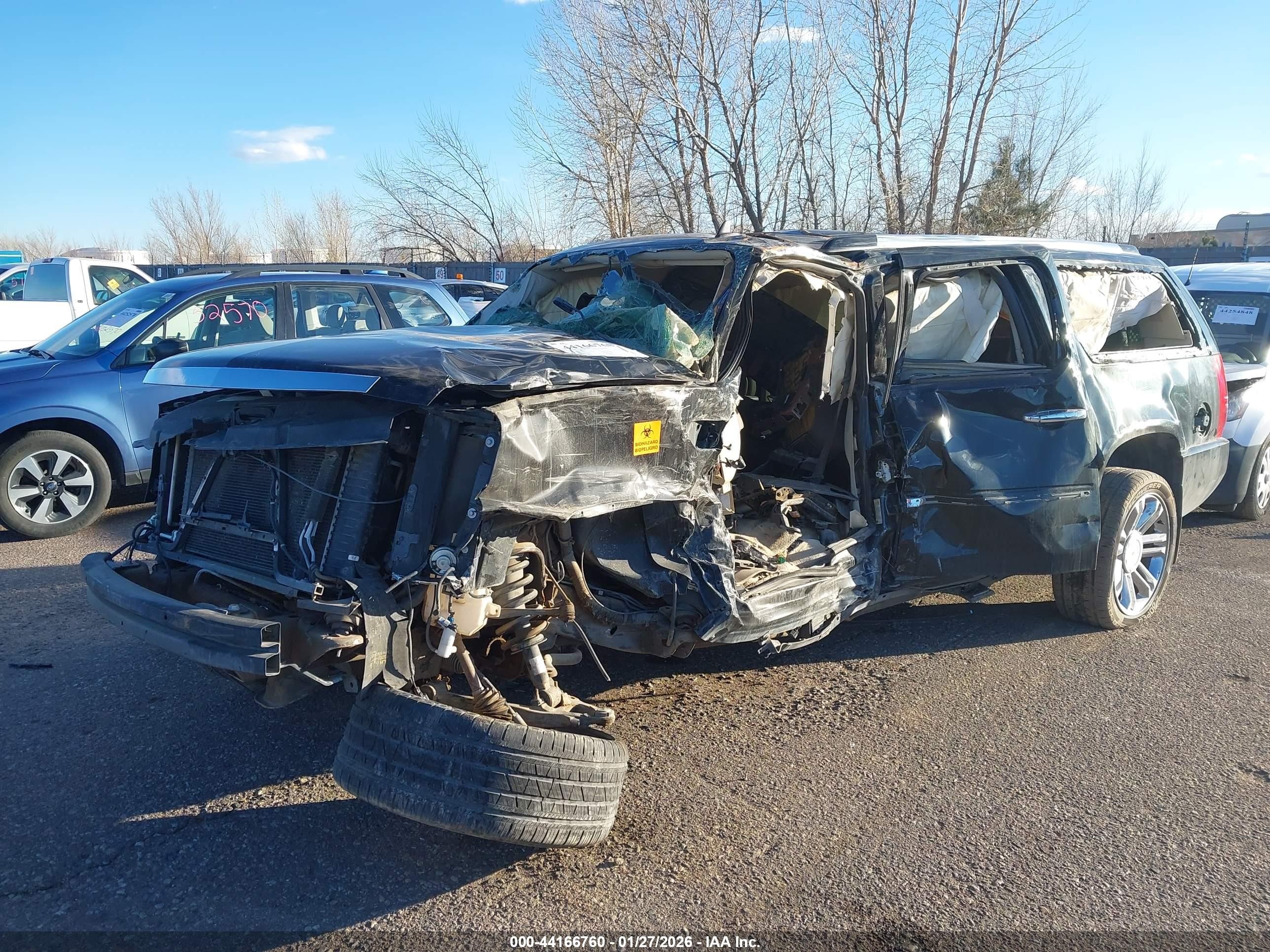 2009 Cadillac Escalade Esv Platinum Edition Черный vin: 1GYFK36239R159435