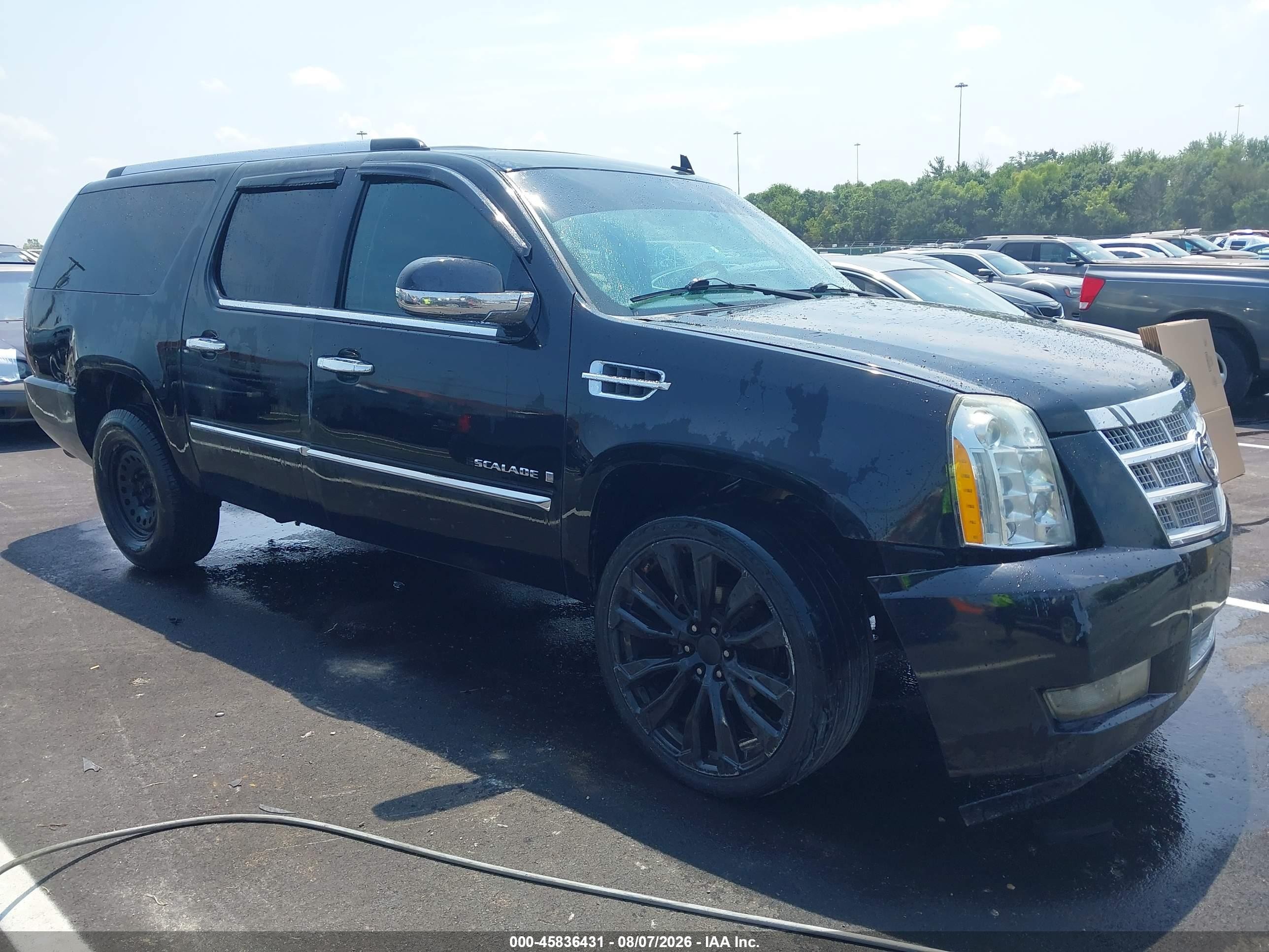 2009 Cadillac Escalade Esv Platinum Edition Black vin: 1GYFK36249R264887