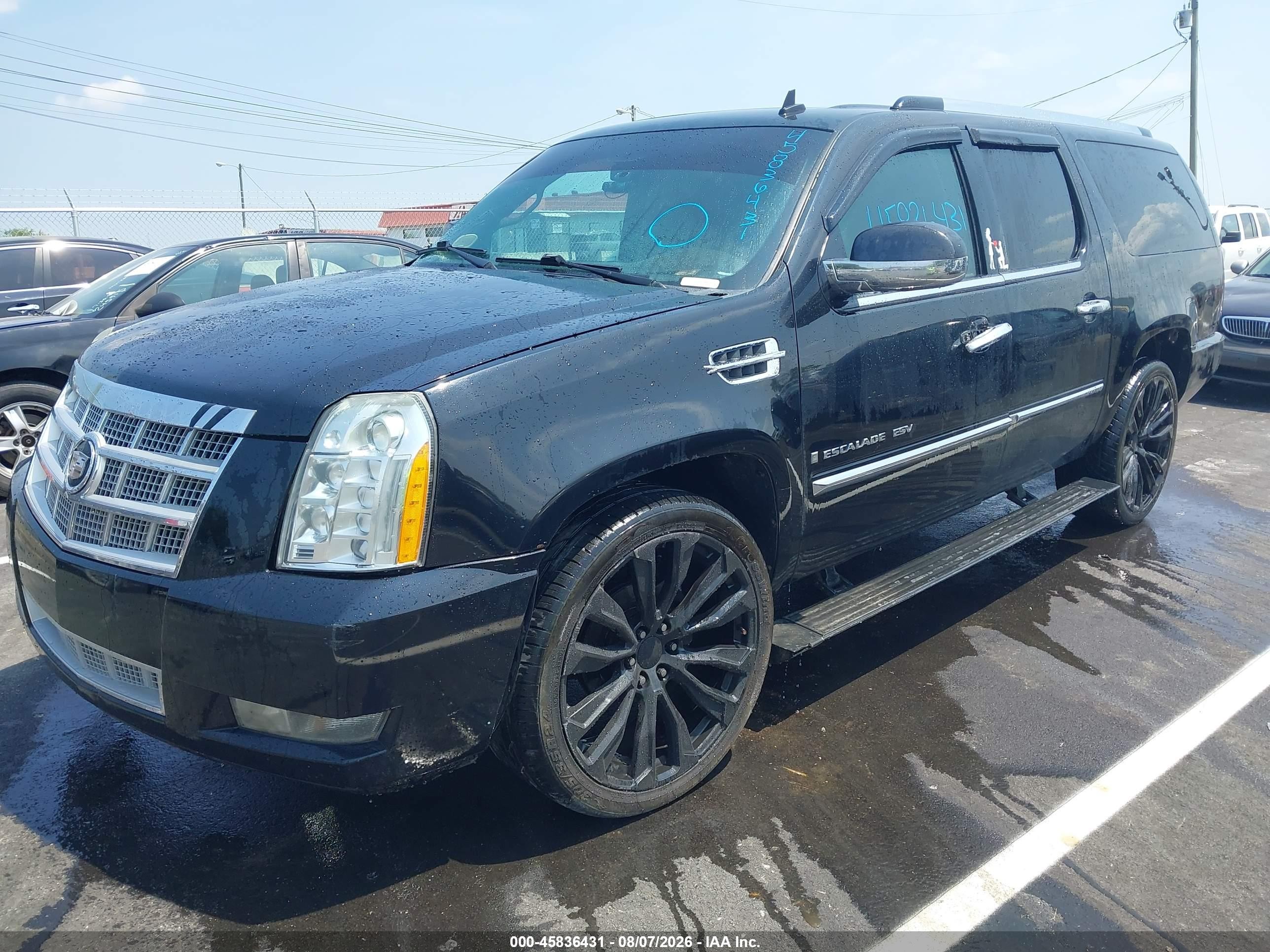 2009 Cadillac Escalade Esv Platinum Edition Black vin: 1GYFK36249R264887