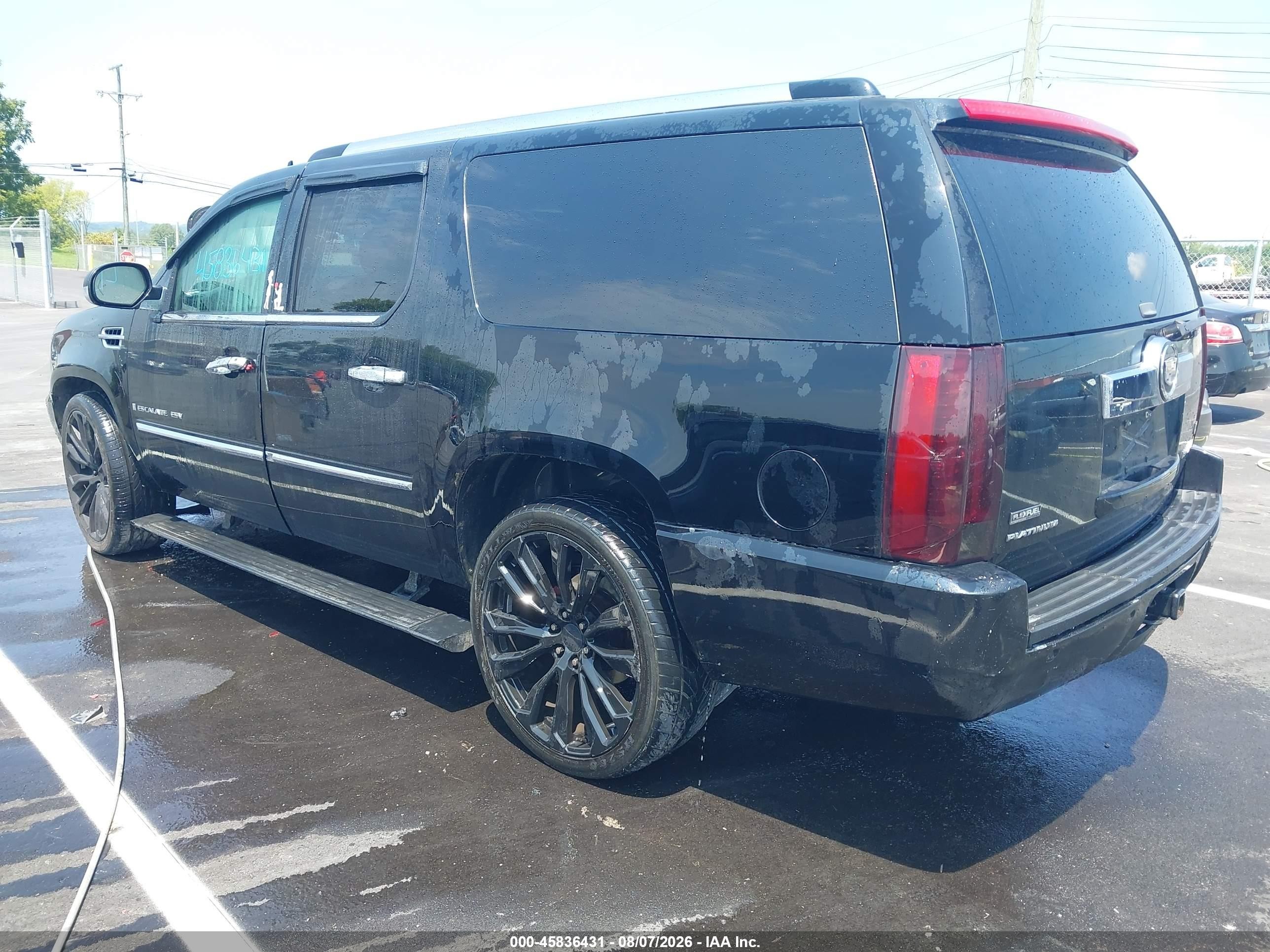 2009 Cadillac Escalade Esv Platinum Edition Black vin: 1GYFK36249R264887