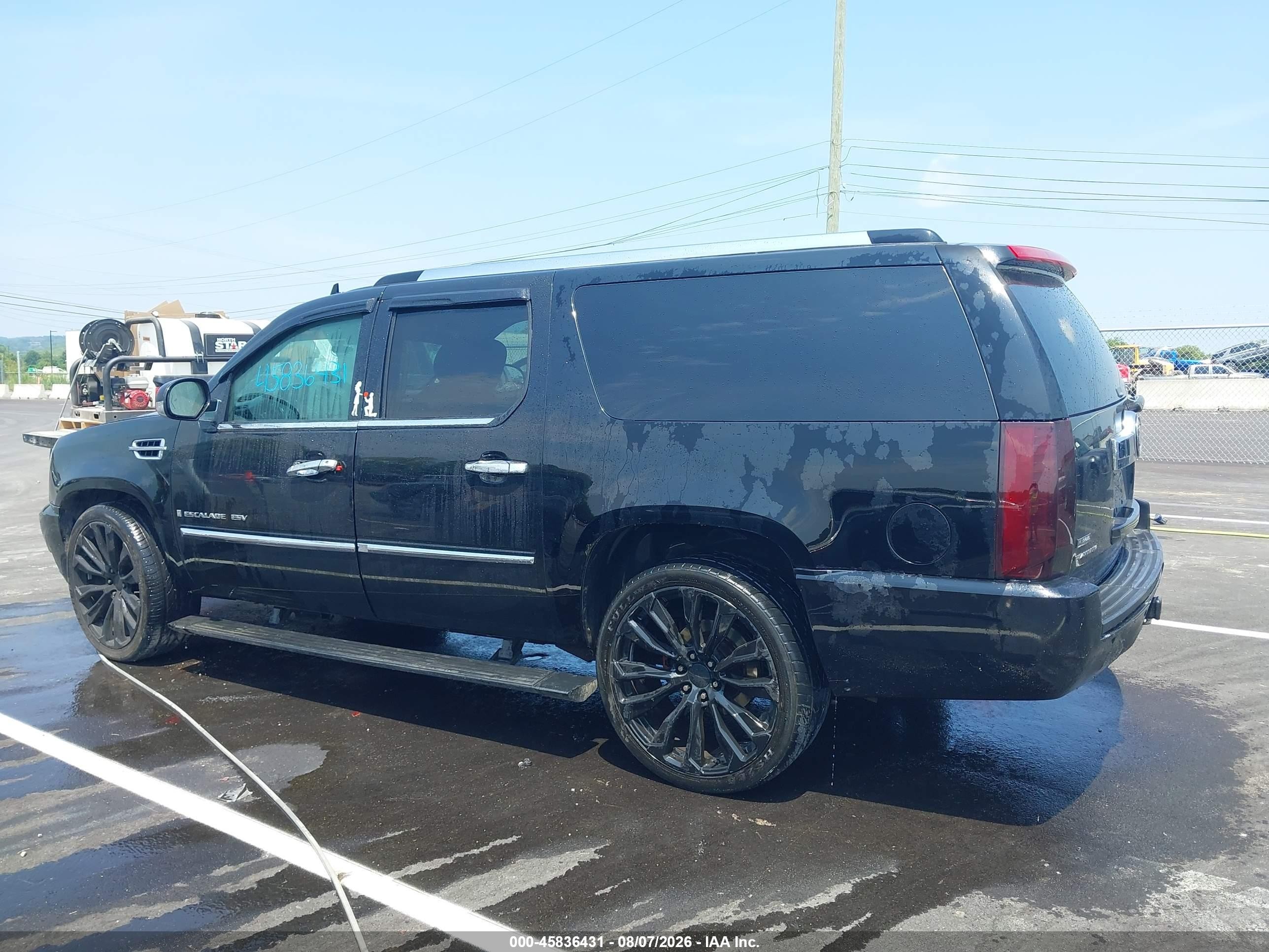 2009 Cadillac Escalade Esv Platinum Edition Black vin: 1GYFK36249R264887