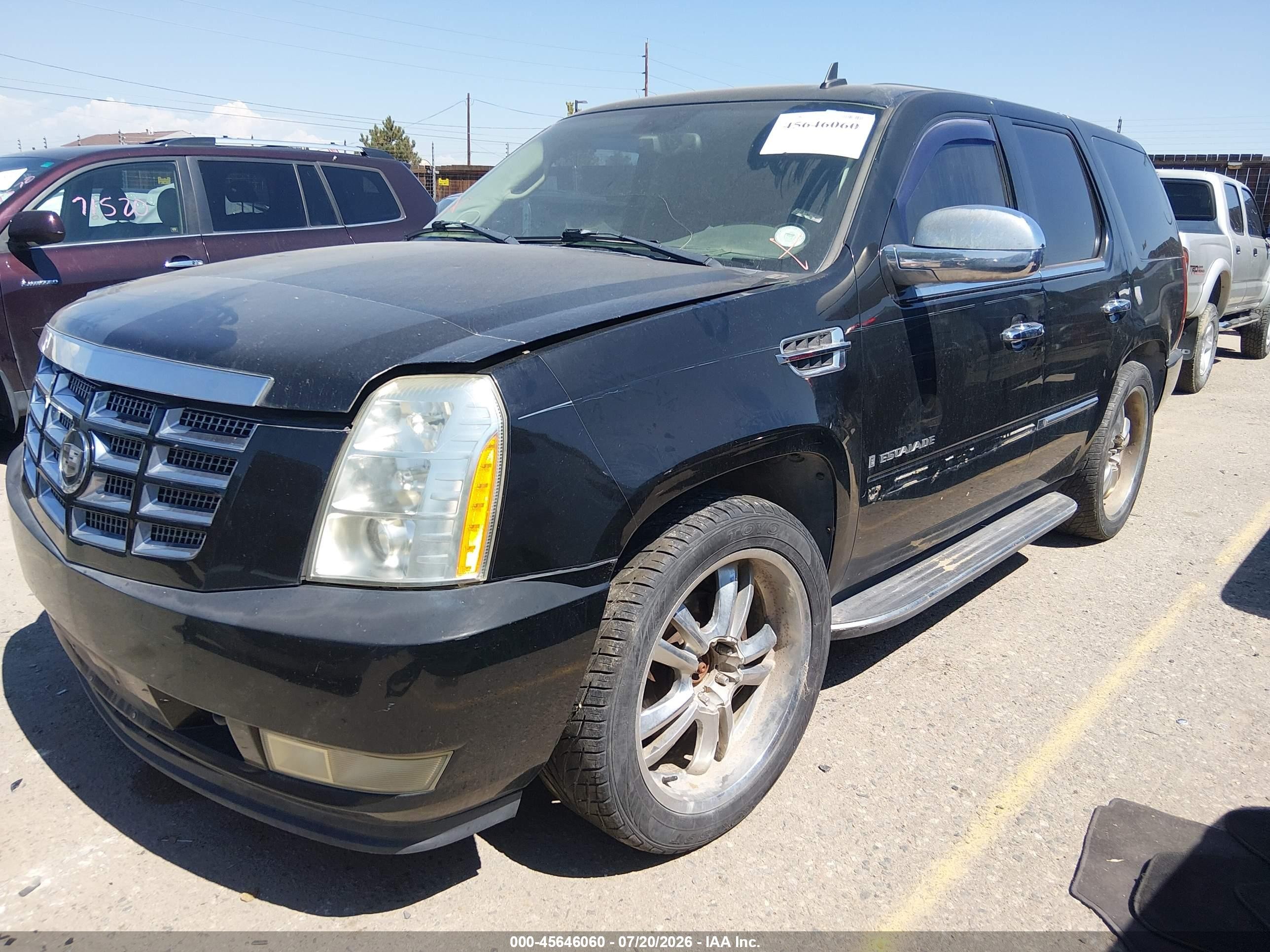 2007 Cadillac Escalade   Черный vin: 1GYFK63857R208318