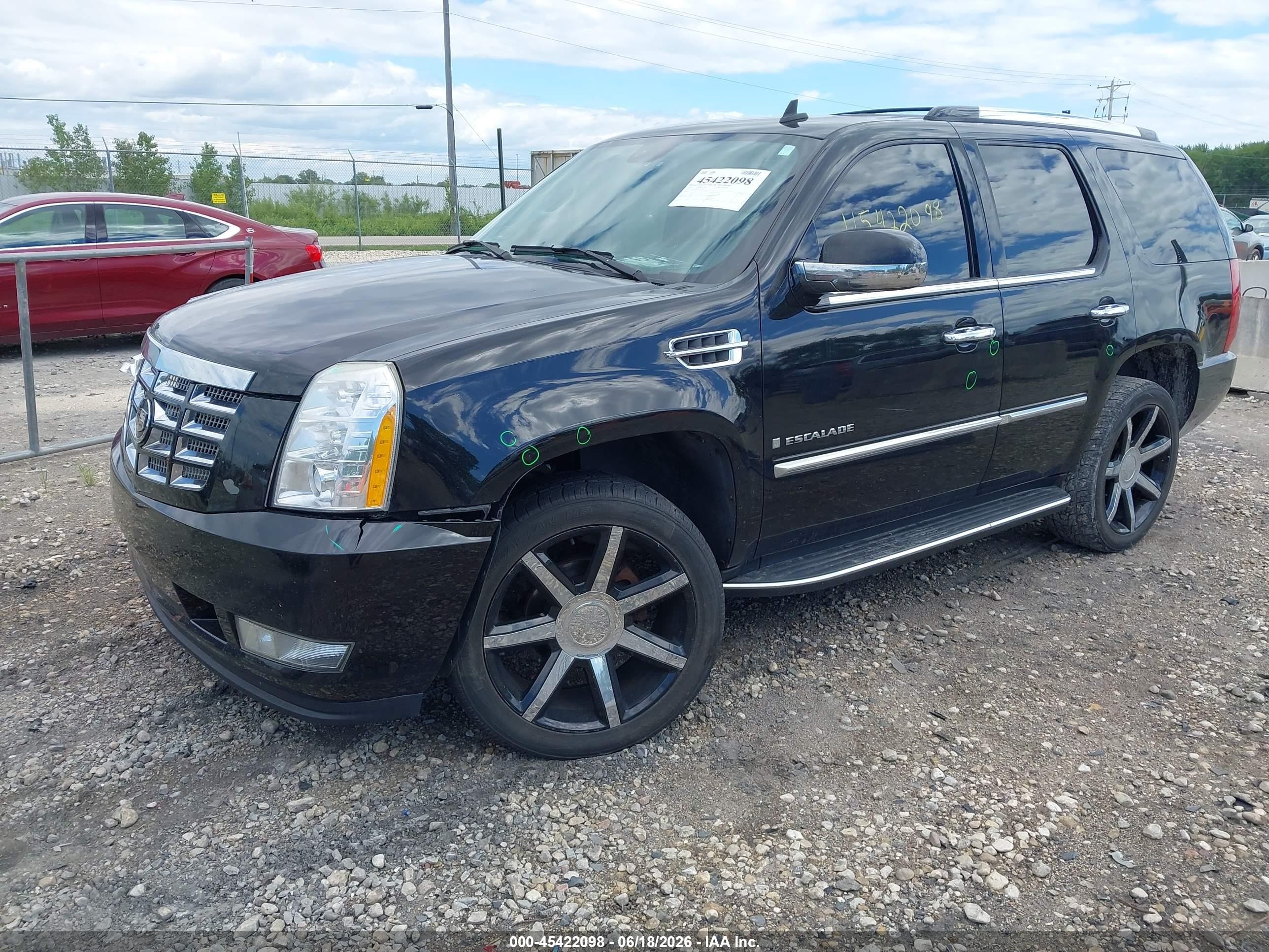 2007 Cadillac Escalade   Black vin: 1GYFK63867R337006