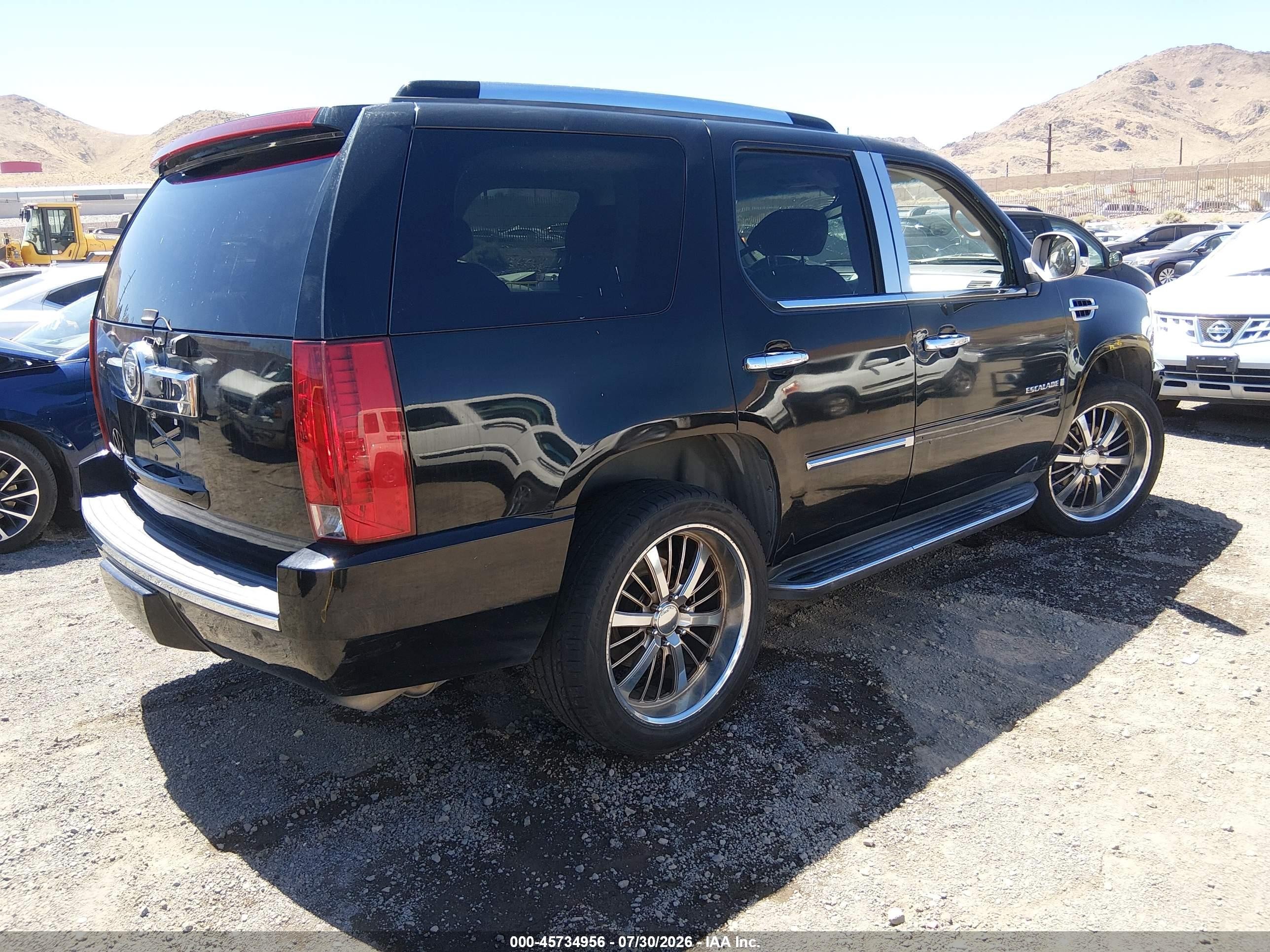2007 Cadillac Escalade   Black vin: 1GYFK63877R231339