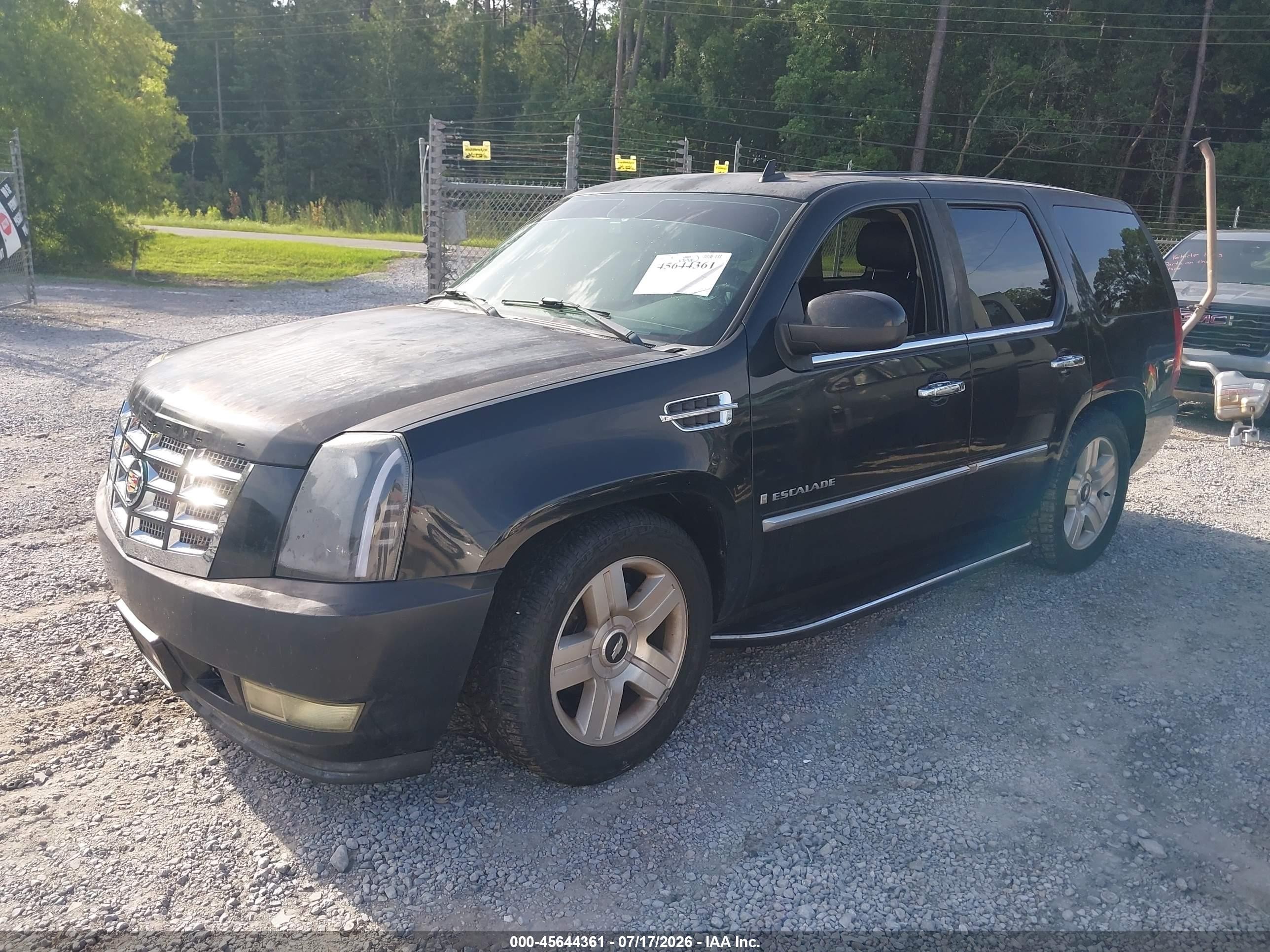 2007 Cadillac Escalade Black vin: 1GYFK63897R194939