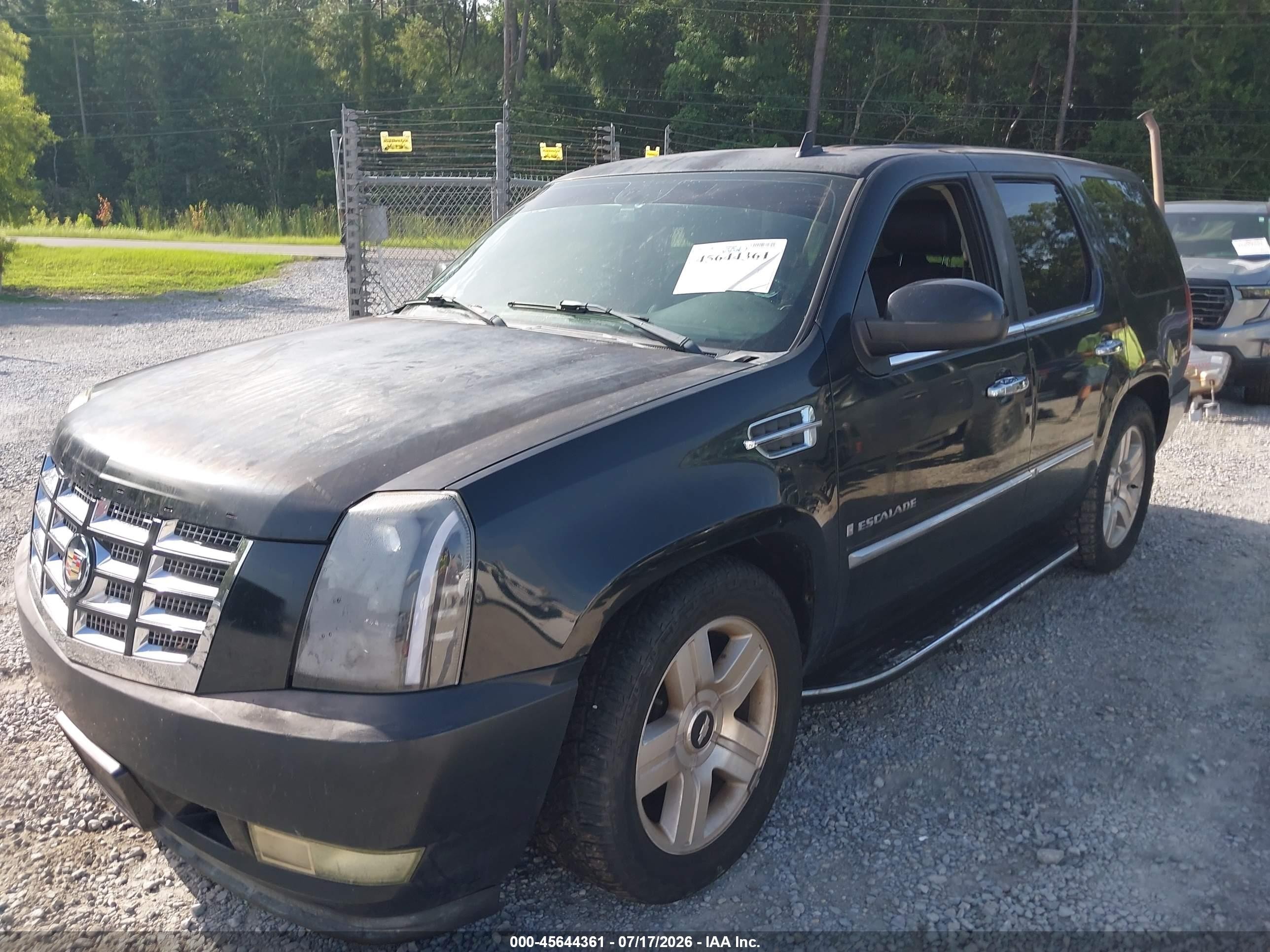 2007 Cadillac Escalade Black vin: 1GYFK63897R194939