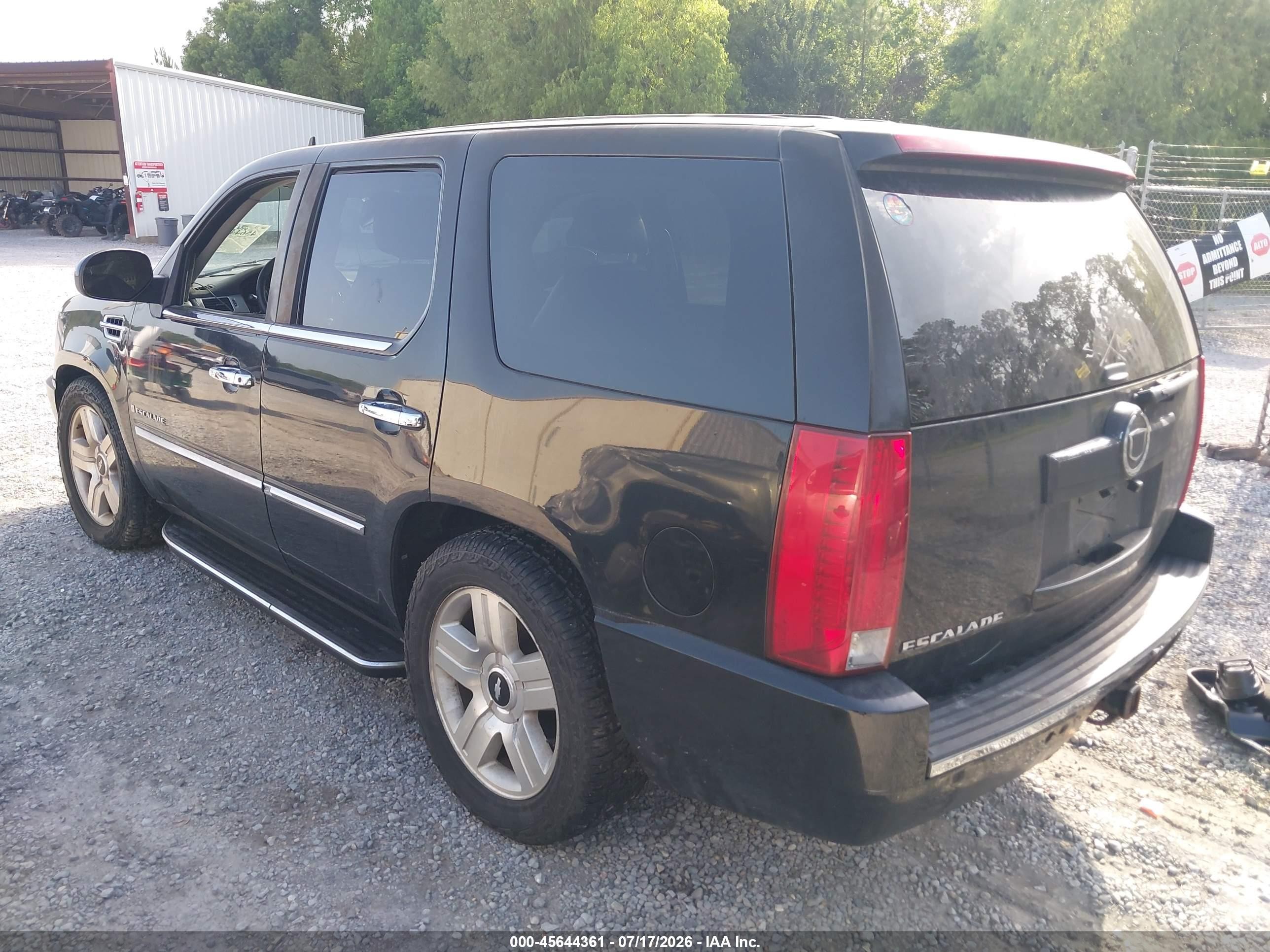 2007 Cadillac Escalade Black vin: 1GYFK63897R194939