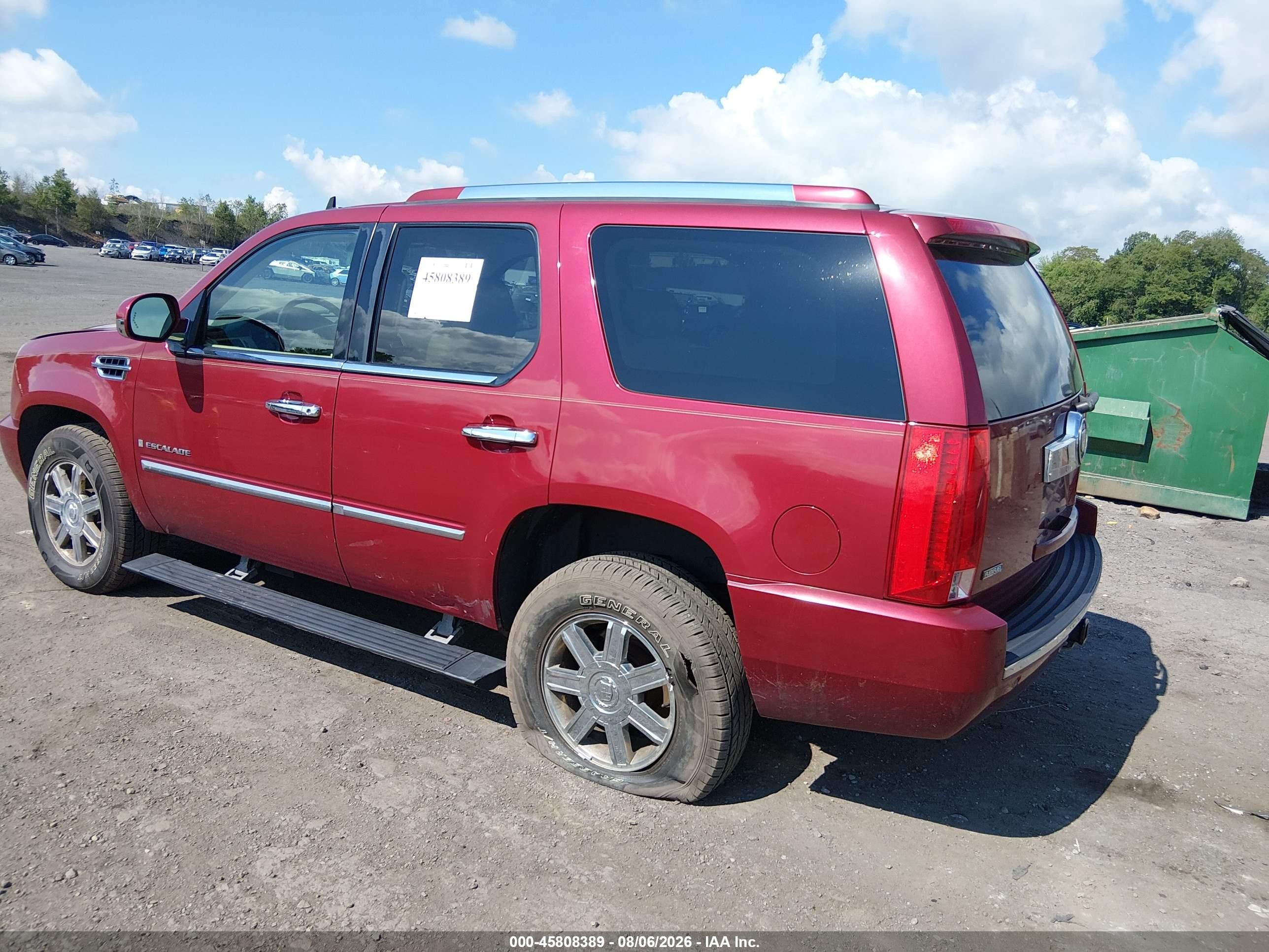 2008 Cadillac Escalade   Темно-бордовый vin: 1GYFK63898R251805