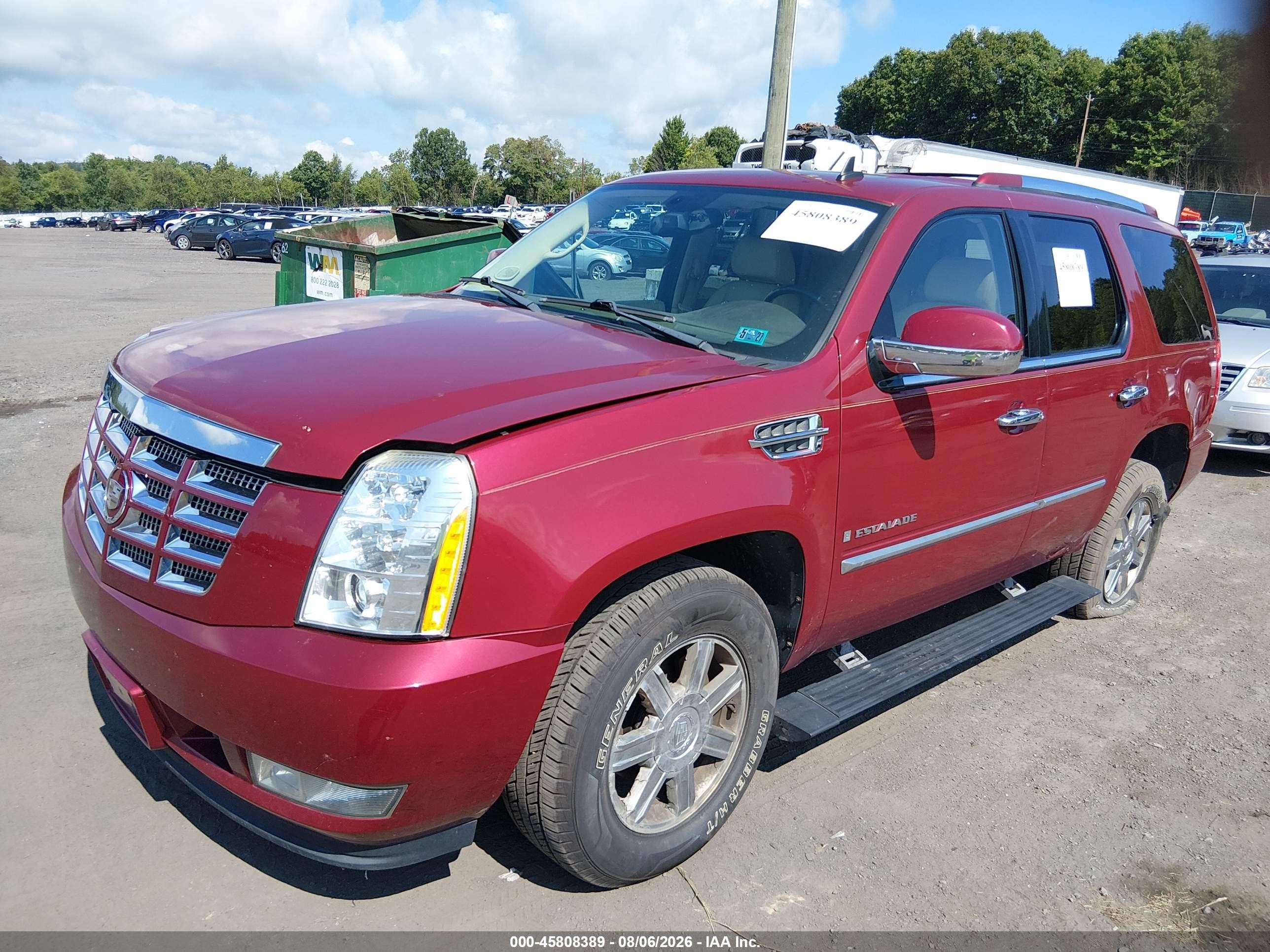 2008 Cadillac Escalade   Темно-бордовый vin: 1GYFK63898R251805